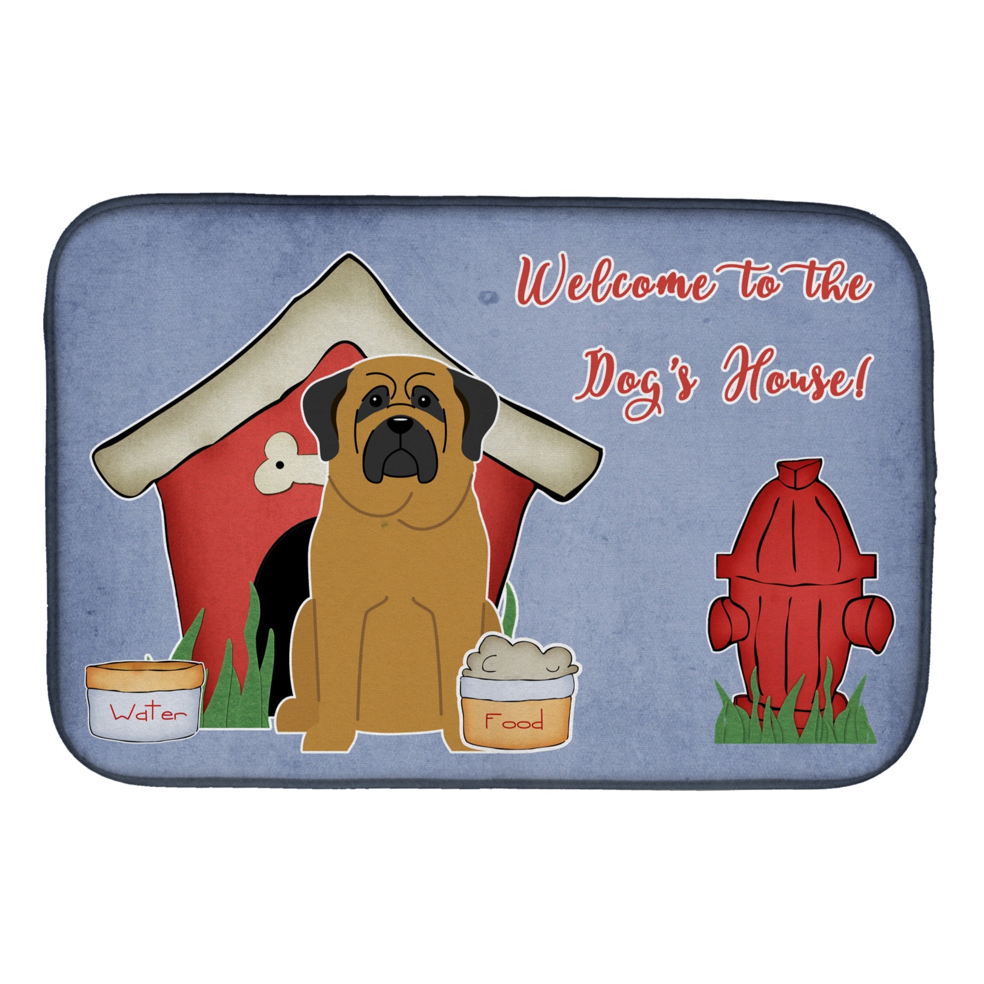 'Caroline'S Treasures Dog House Collection Mastiff Dish Drying Mat, 14 X 21''