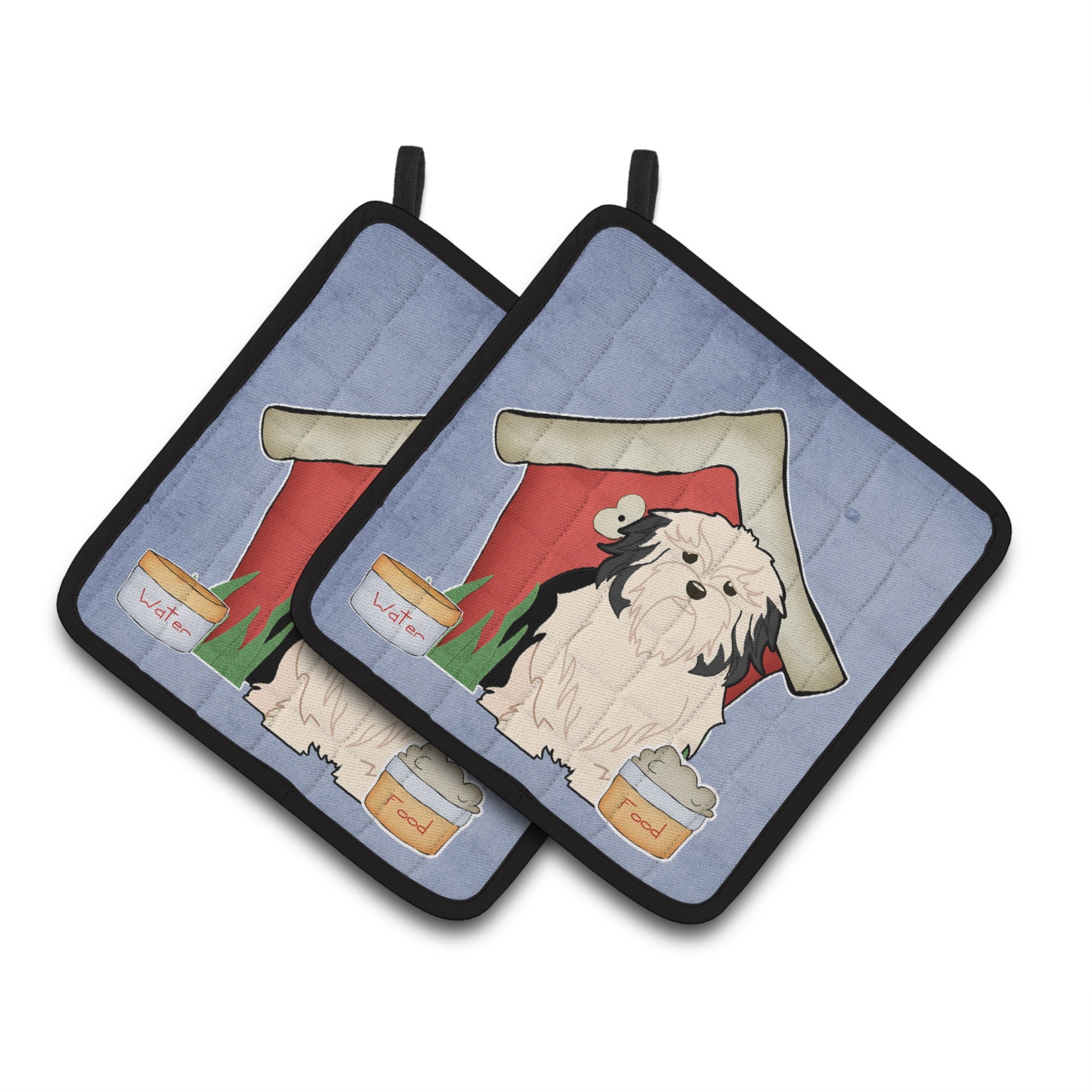 'Caroline'S Treasures Dog House Collection Lowchen Pair Of Pot Holders Bb2773Pthd, 7.5Hx7.5W, Multicolor''