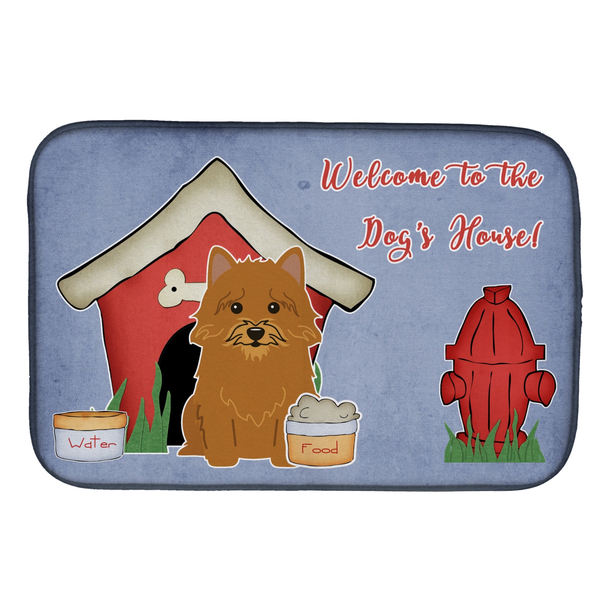 'Caroline'S Treasures Bb2774Ddm Dish Drying Mat, 14'''' X 21'''', Dog House''