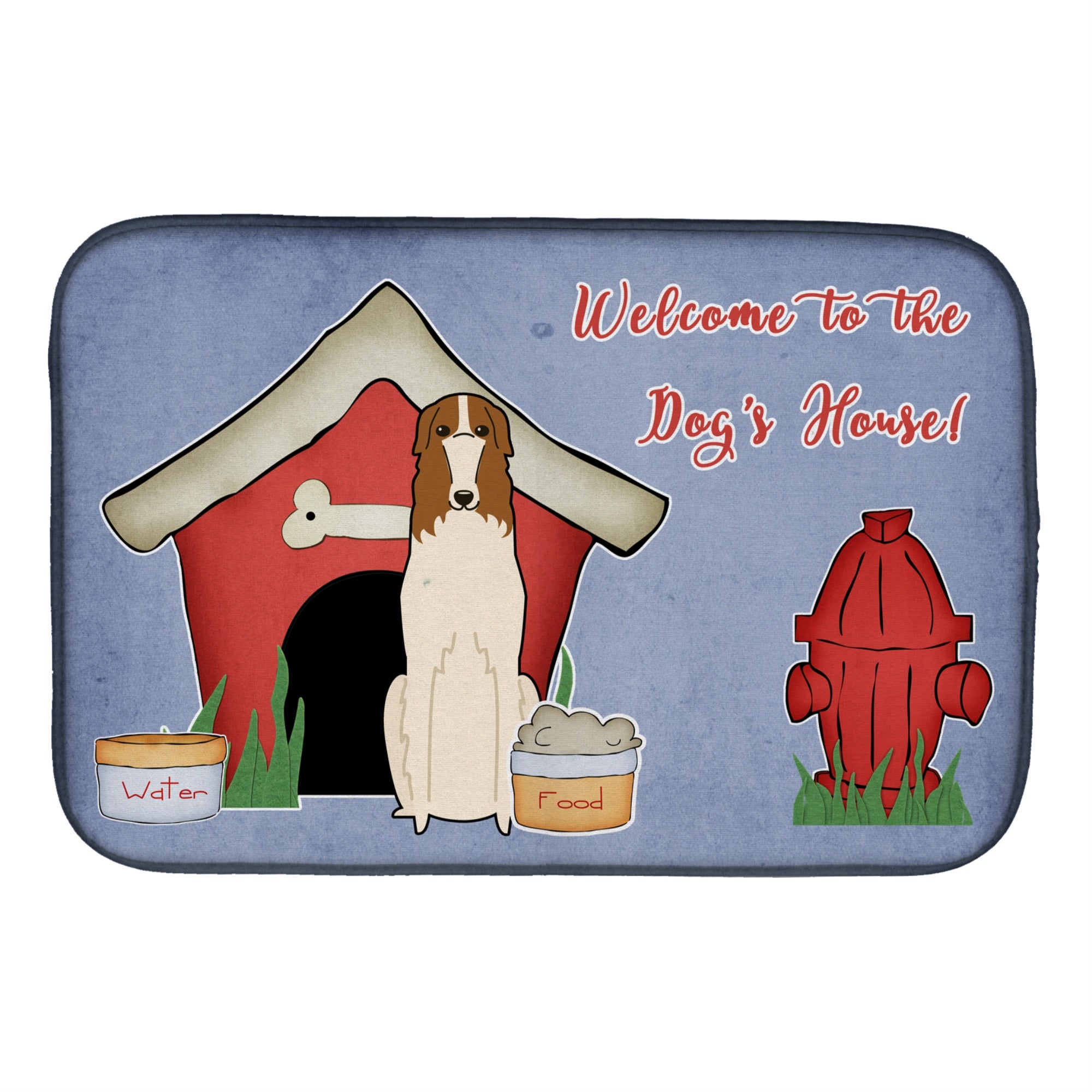 'Caroline'S Treasures Dog House Collection Borzoi Dish Drying Mat, 14'''' X 21''''''