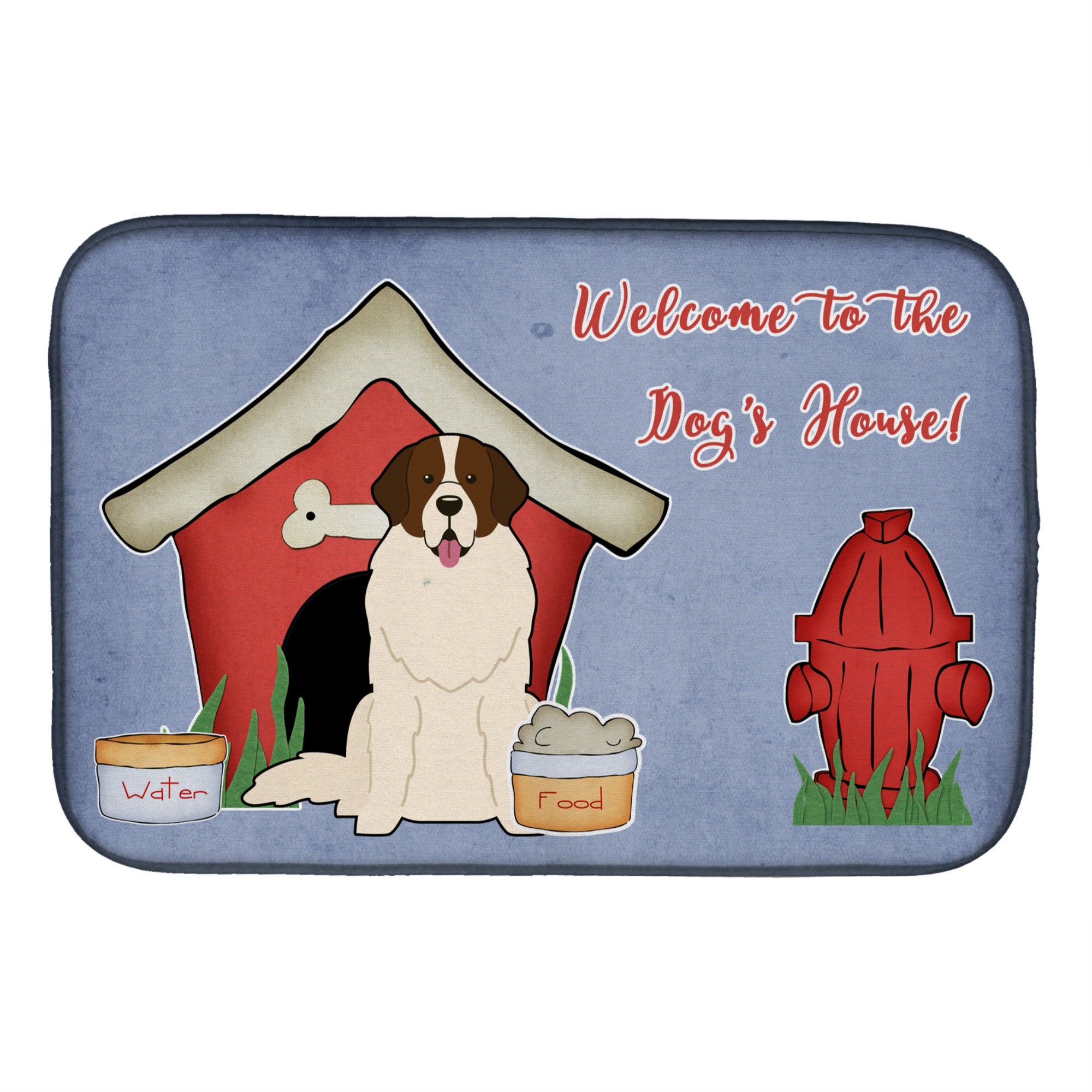 'Caroline'S Treasures Bb2781Ddm Dish Drying Mat, 14'''' X 21'''', Dog House''