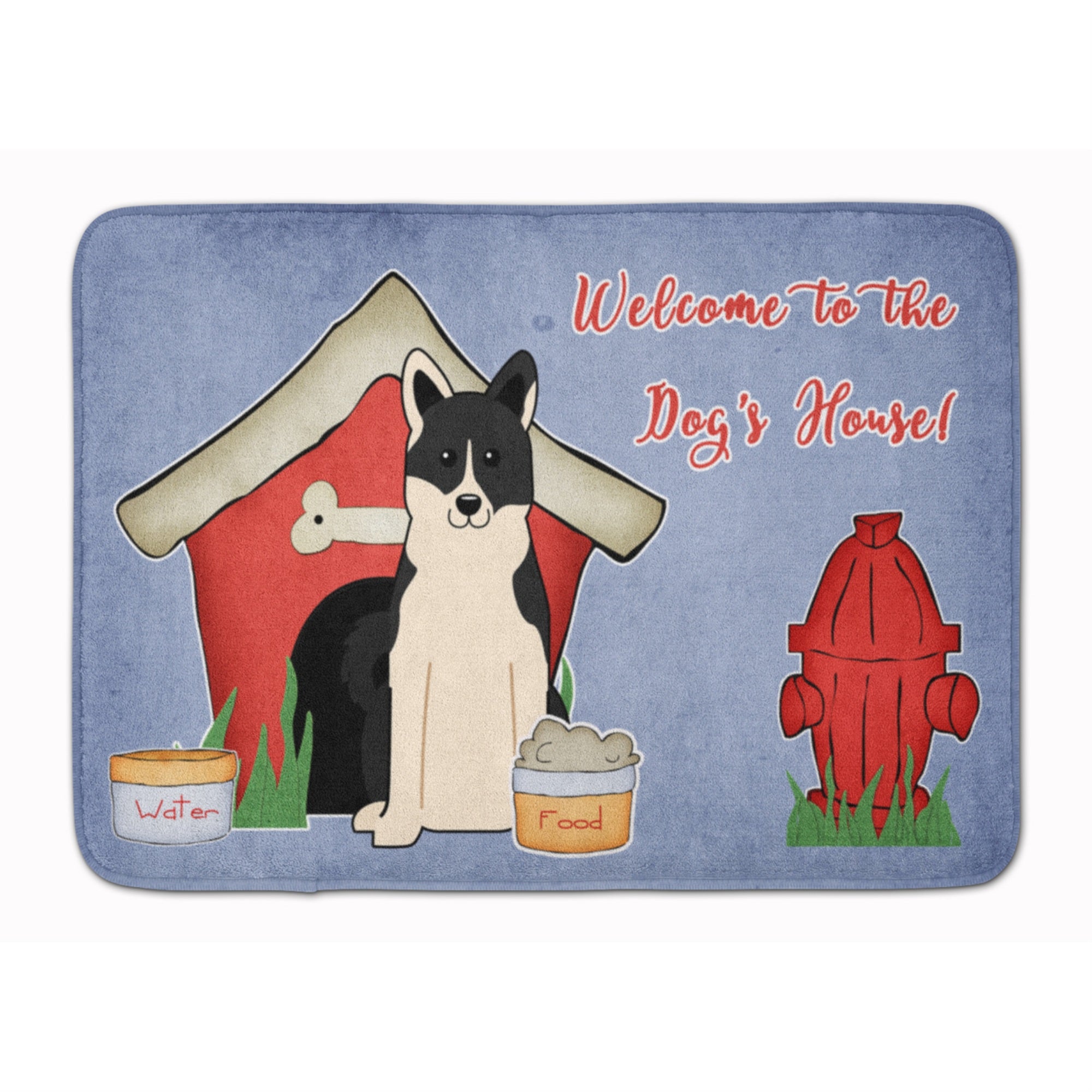 'Caroline'S Treasures Dog House Russo-European Laika Spitz Floor Mat, 19'''' X 27'''', Multicolor''