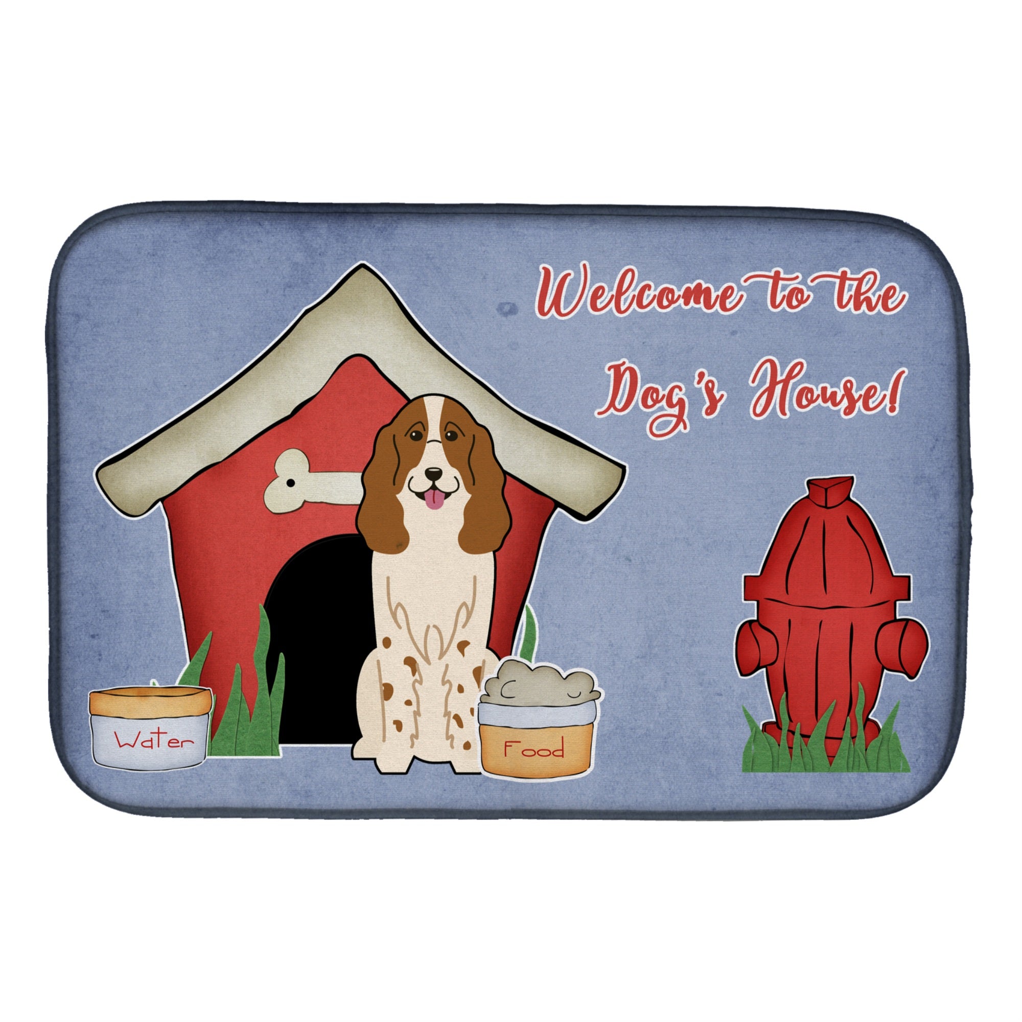 'Caroline'S Treasures Dog House Collection Russian Spaniel Dish Drying Mat, 14'''' X 21''''''