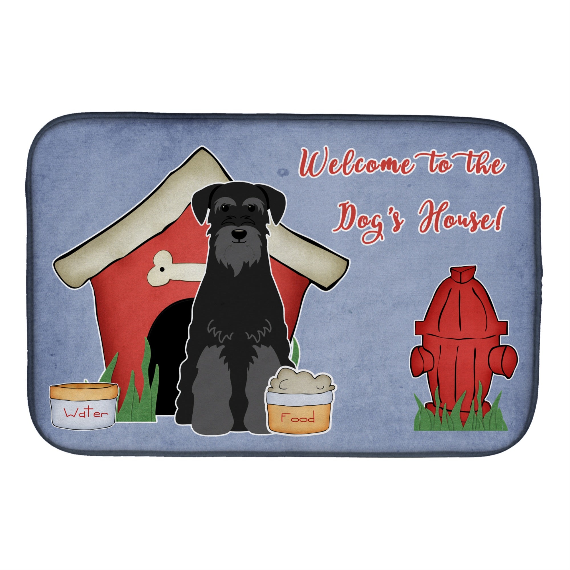 'Caroline'S Treasures Dog House Collection Standard Schnauzer Black Dish Drying Mat, 14'''' X 21''''''