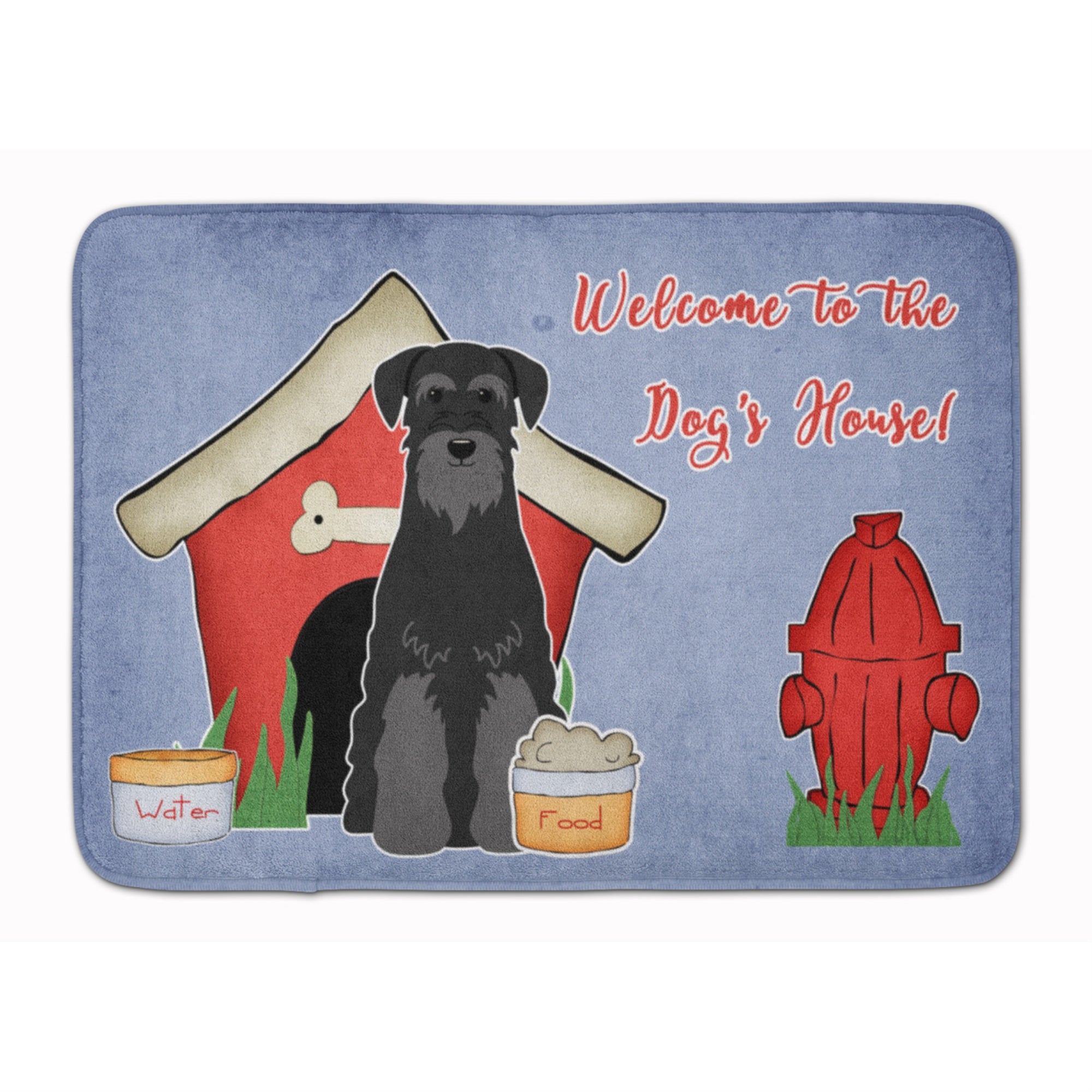 Carolines Treasures Dog House Standard Schnauzer Black Floor Mat, 19 x 27, Multicolor