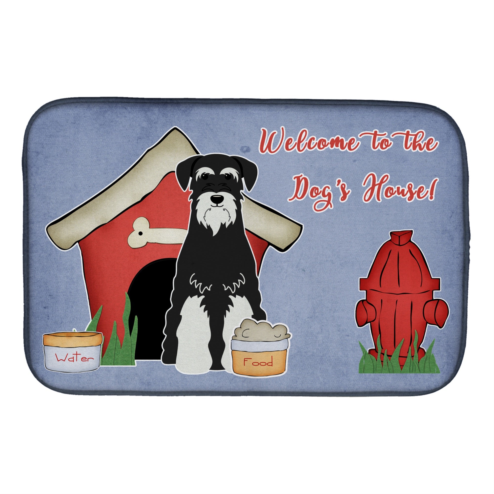 'Caroline'S Treasures Dog House Collection Standard Schnauzer Salt And Pepper Dish Drying Mat, 14'''' X 21''''''