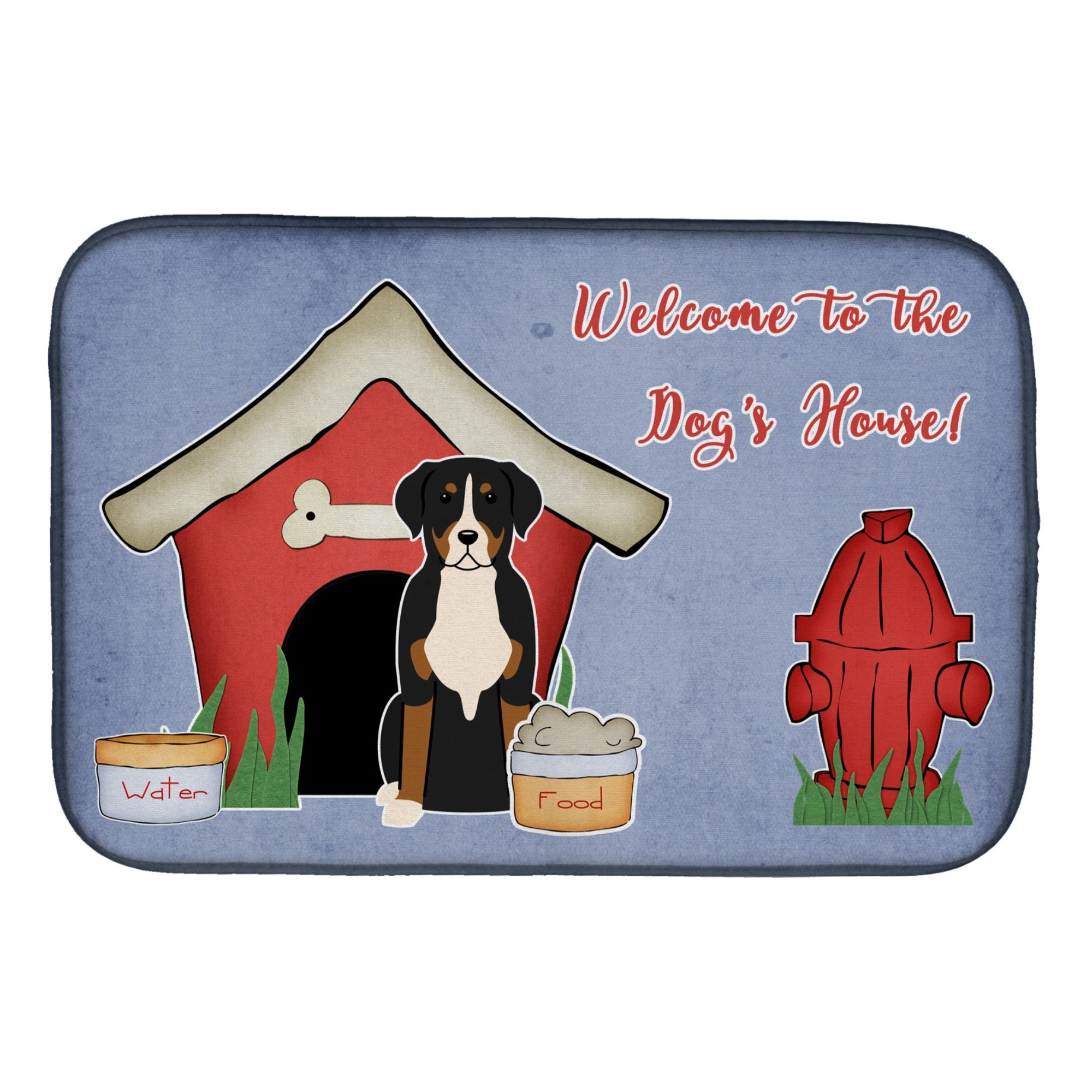 'Caroline'S Treasures Bb2791Ddm Dish Drying Mat, 14'''' X 21'''', Dog House''