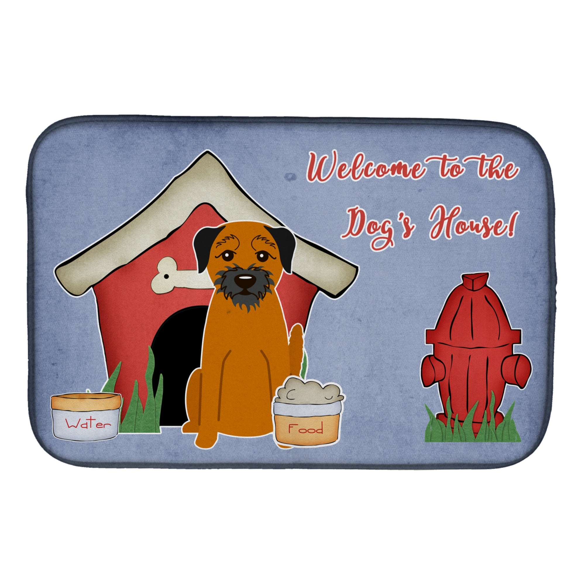 'Caroline'S Treasures Dog House Collection Border Terrier Dish Drying Mat, 14'''' X 21''''''
