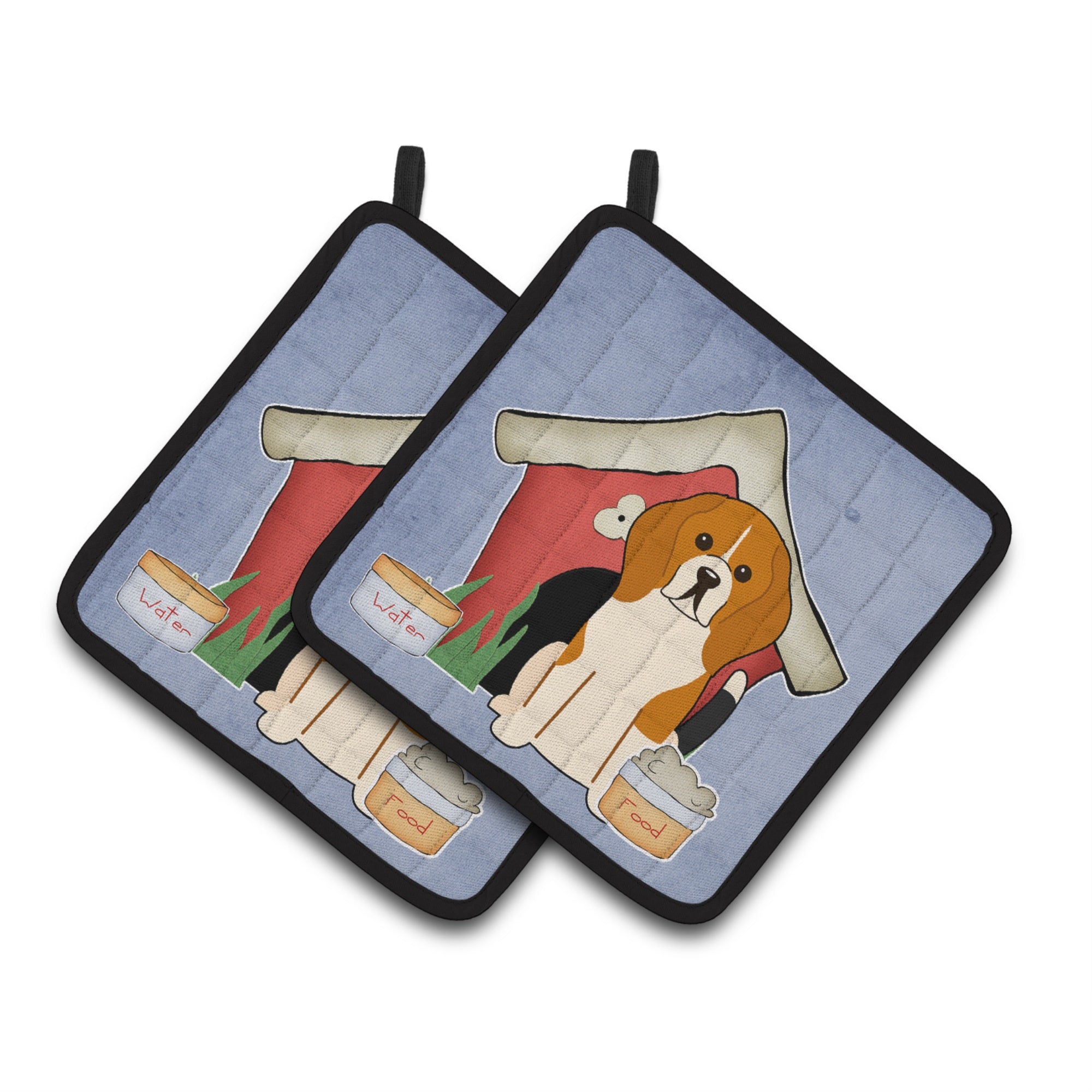 'Caroline'S Treasures Dog House Collection Beagle Tricolor Pair Of Pot Holders Bb2794Pthd, 7.5Hx7.5W, Multicolor''