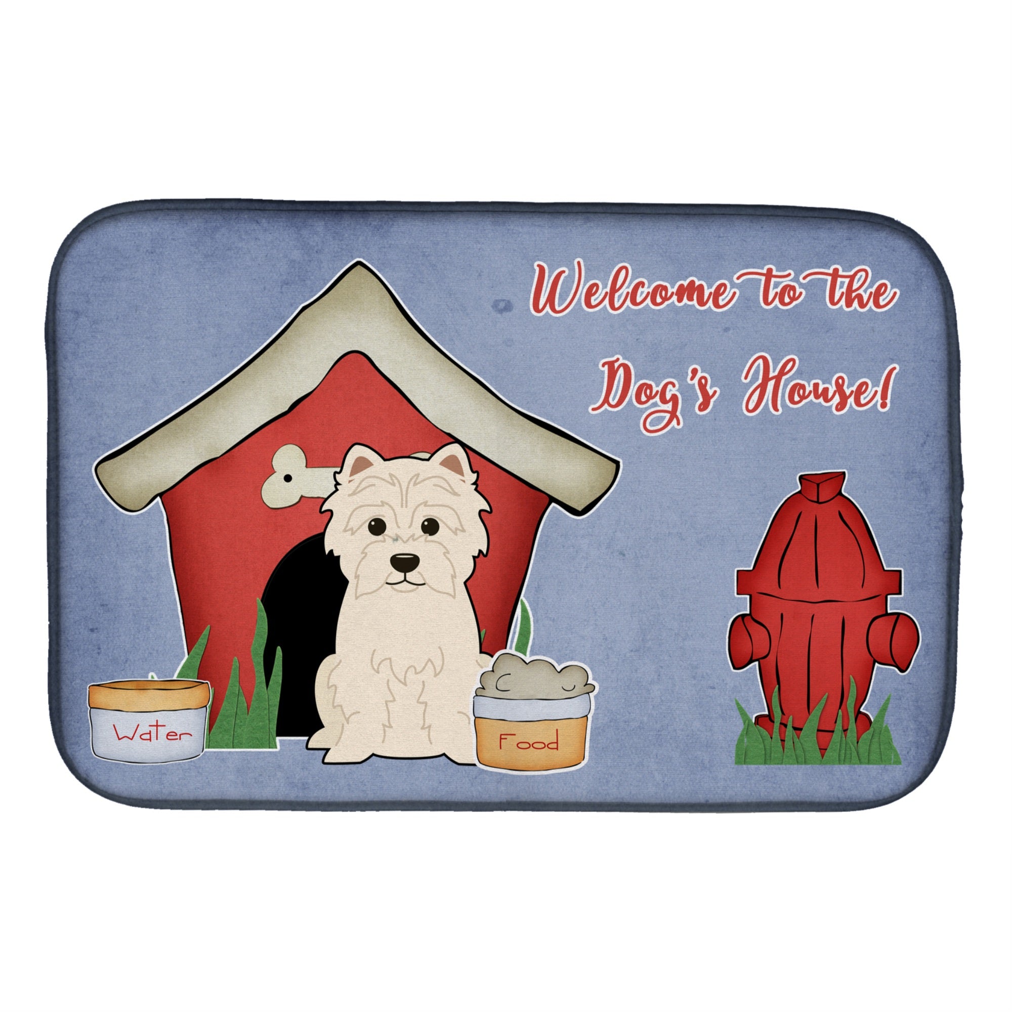 'Caroline'S Treasures Dog House Collection Westie Dish Drying Mat, 14'''' X 21''''''