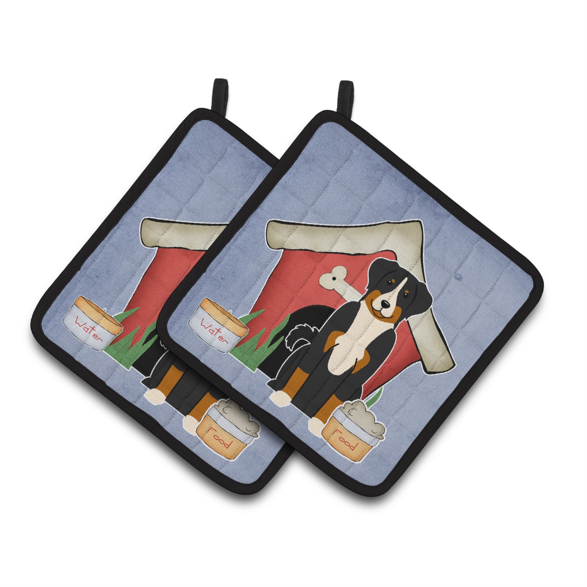 'Caroline'S Treasures Dog House Collection Appenzeller Sennenhund Pair Of Pot Holders Bb2797Pthd, 7.5Hx7.5W, Multicolor''