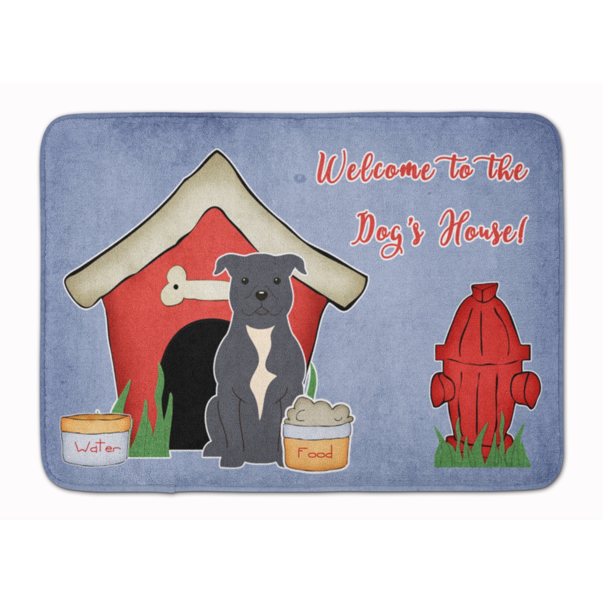 'Caroline'S Treasures Dog House Staffordshire Bull Terrier Floor Mat, 19'''' X 27'''', Multicolor''