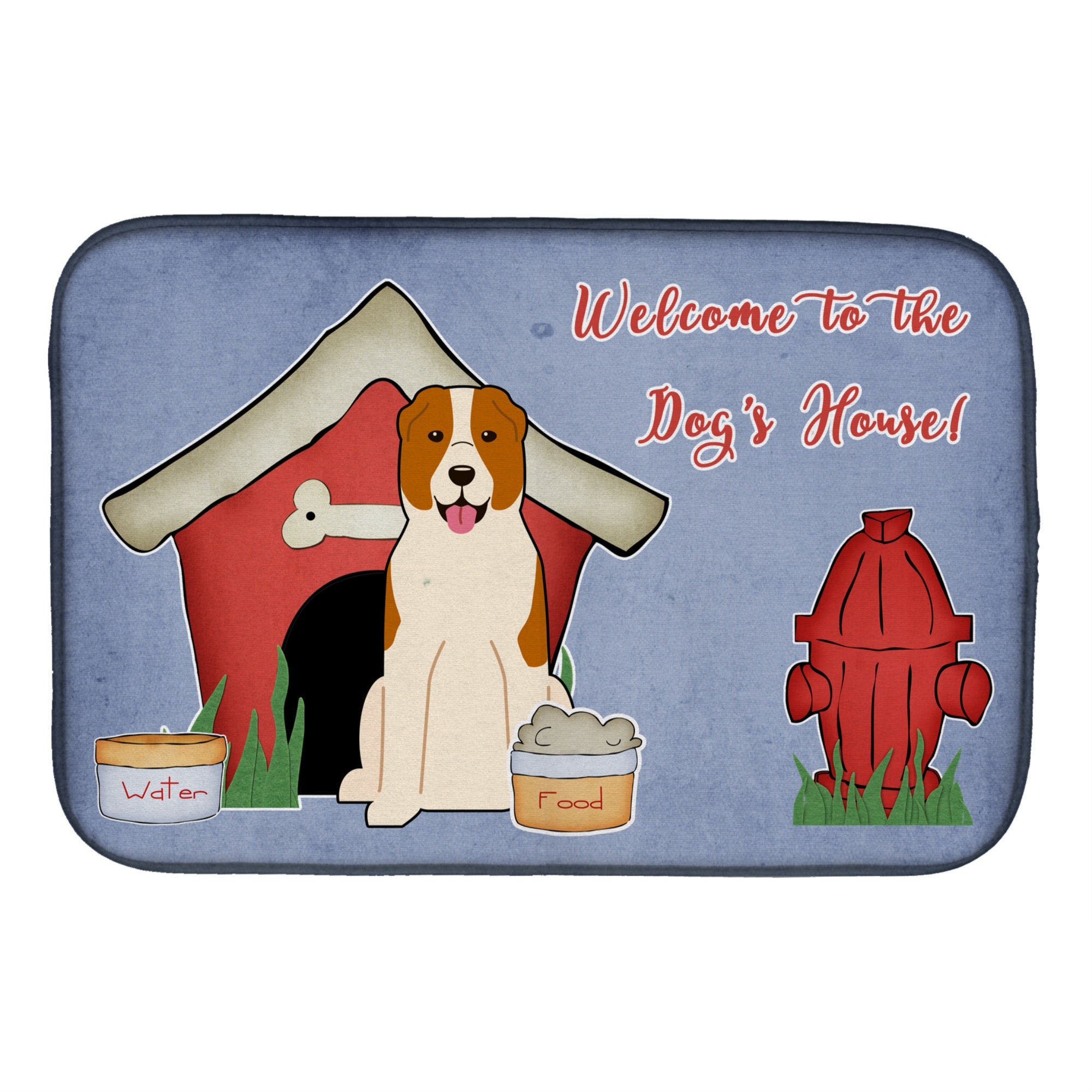 'Caroline'S Treasures House Collection Central Asian Shepherd Dog Dish Drying Mat, 14 X 21''