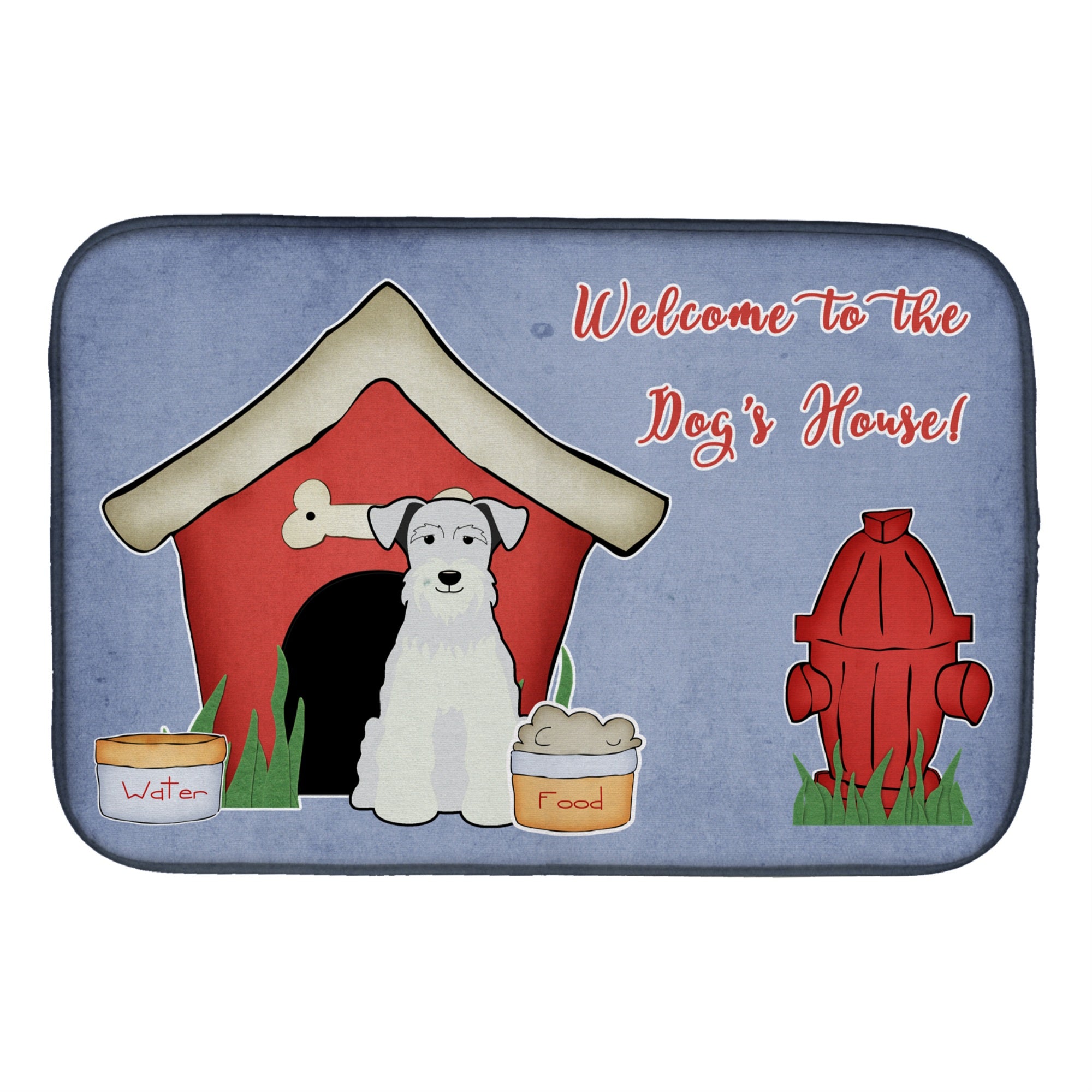 'Caroline'S Treasures Bb2807Ddm Dish Drying Mat, 14'''' X 21'''', Dog House''