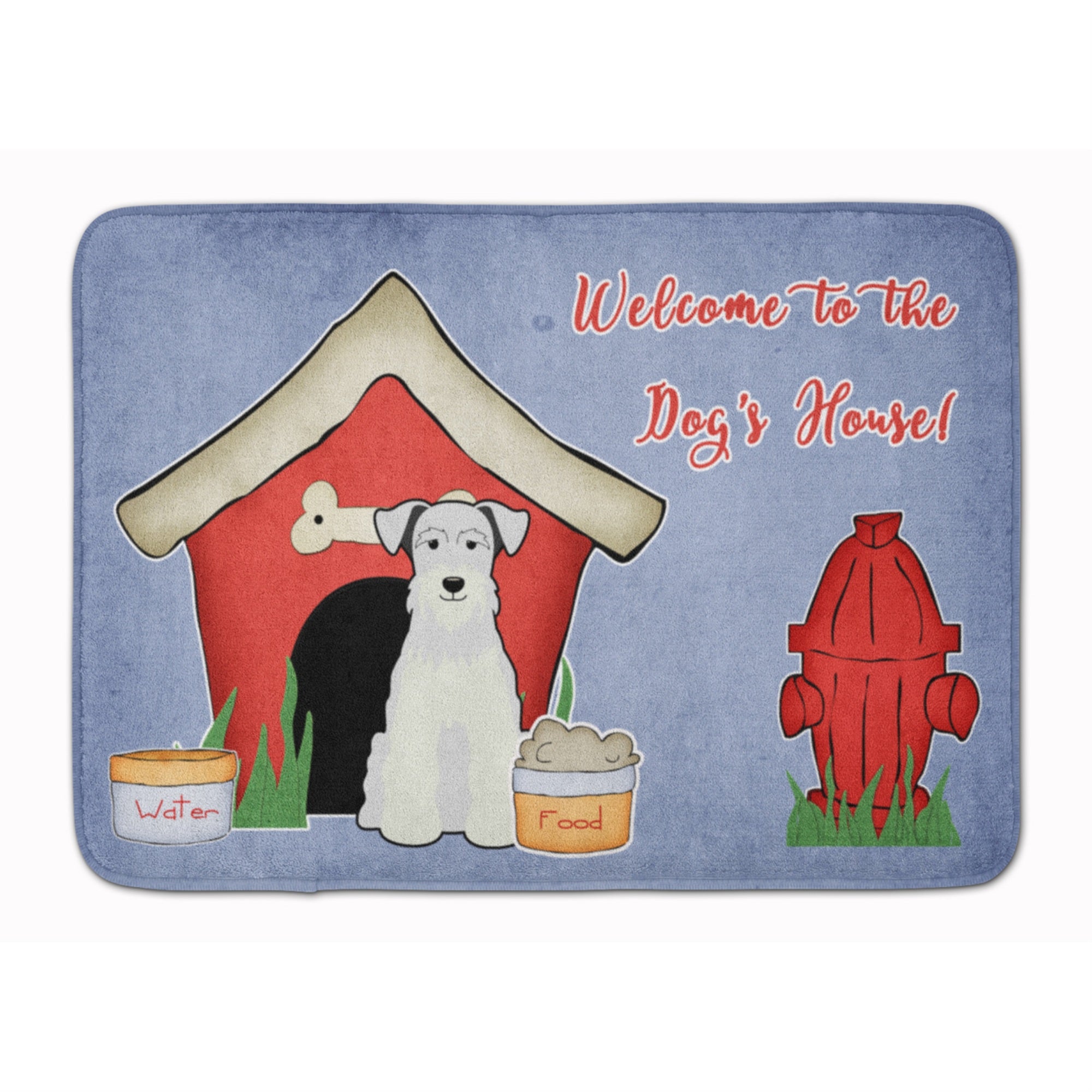 'Caroline'S Treasures Dog House Miniature Schanuzer White Floor Mat, 19'''' X 27'''', Multicolor''