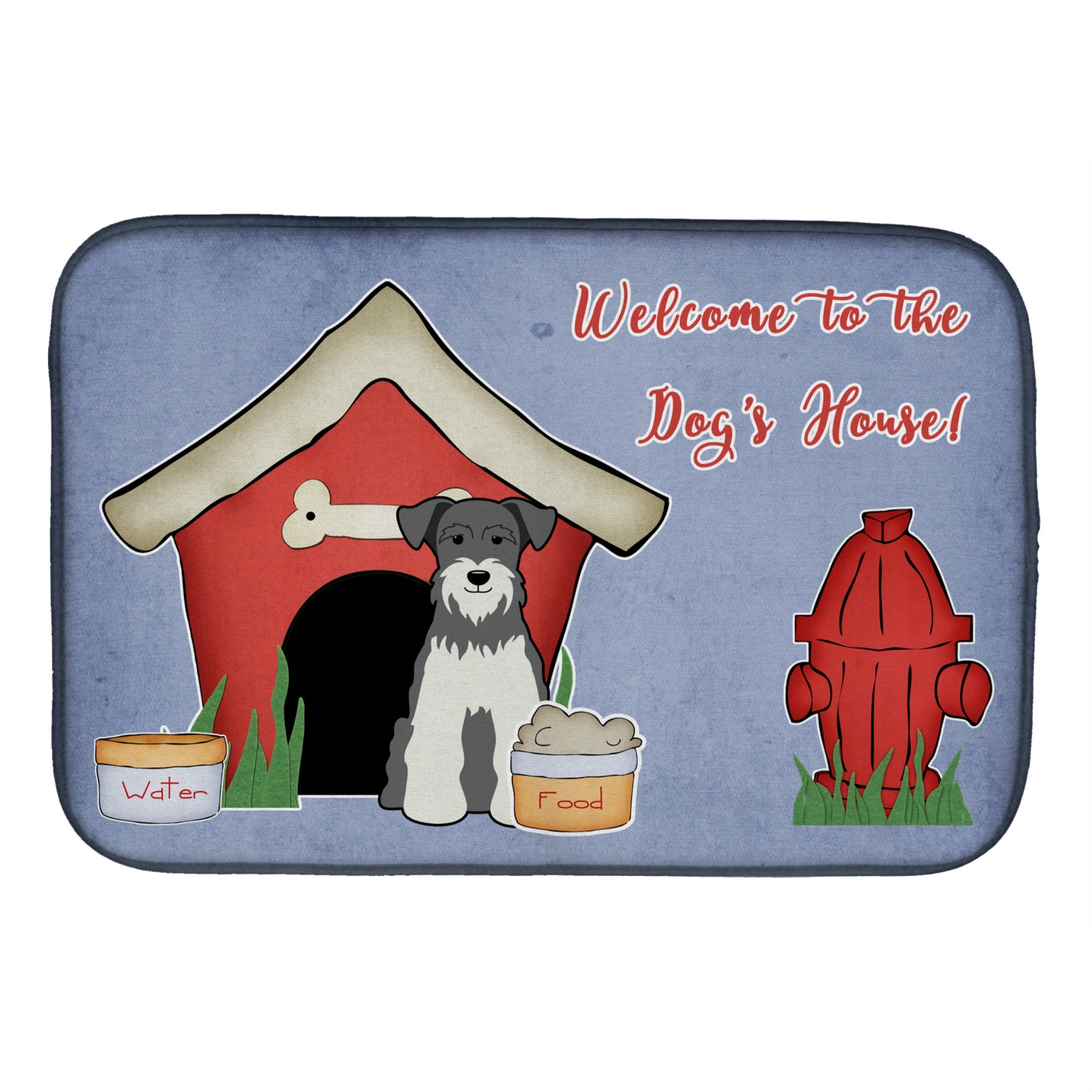 'Caroline'S Treasures Dog House Collection Miniature Schanuzer Salt And Pepper Dish Drying Mat, 14'''' X 21''''''