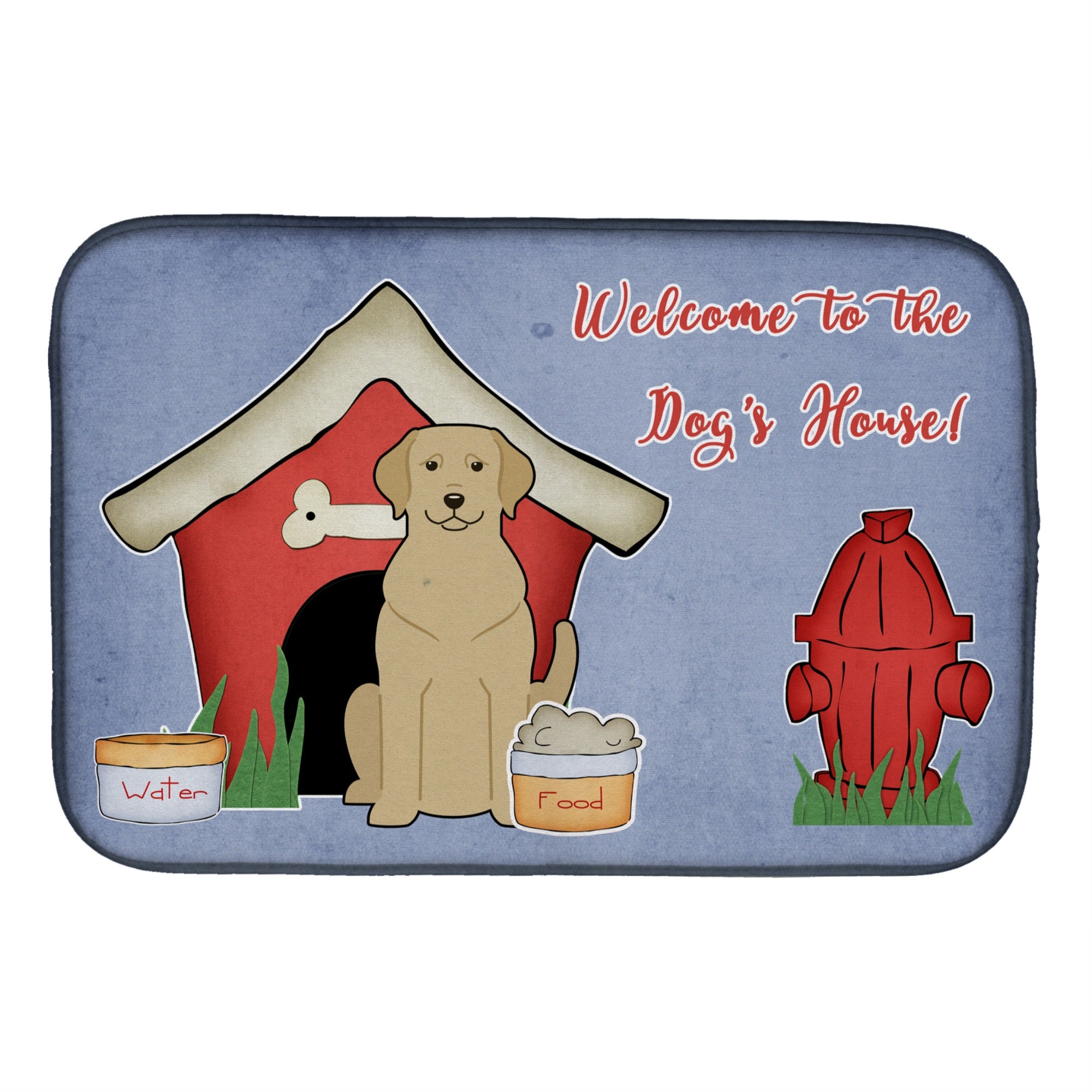 'Caroline'S Treasures Dog House Collection Yellow Labrador Dish Drying Mat, 14'''' X 21''''''