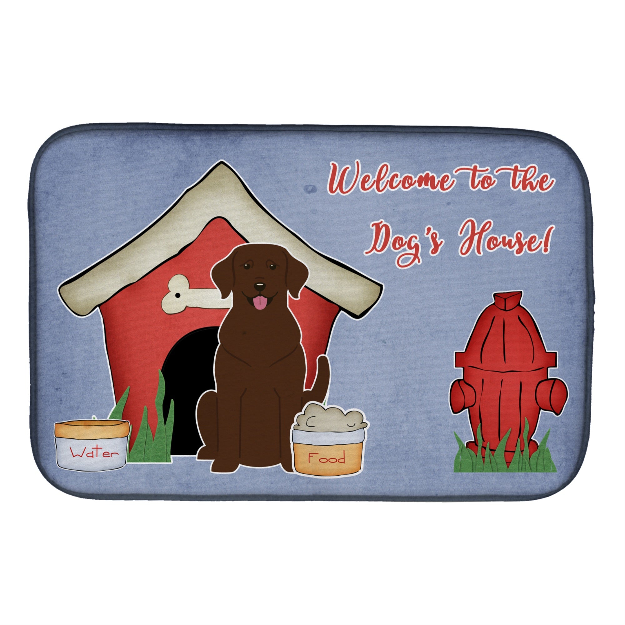 'Caroline'S Treasures Bb2810Ddm Dish Drying Mat, 14'''' X 21'''', Dog House''