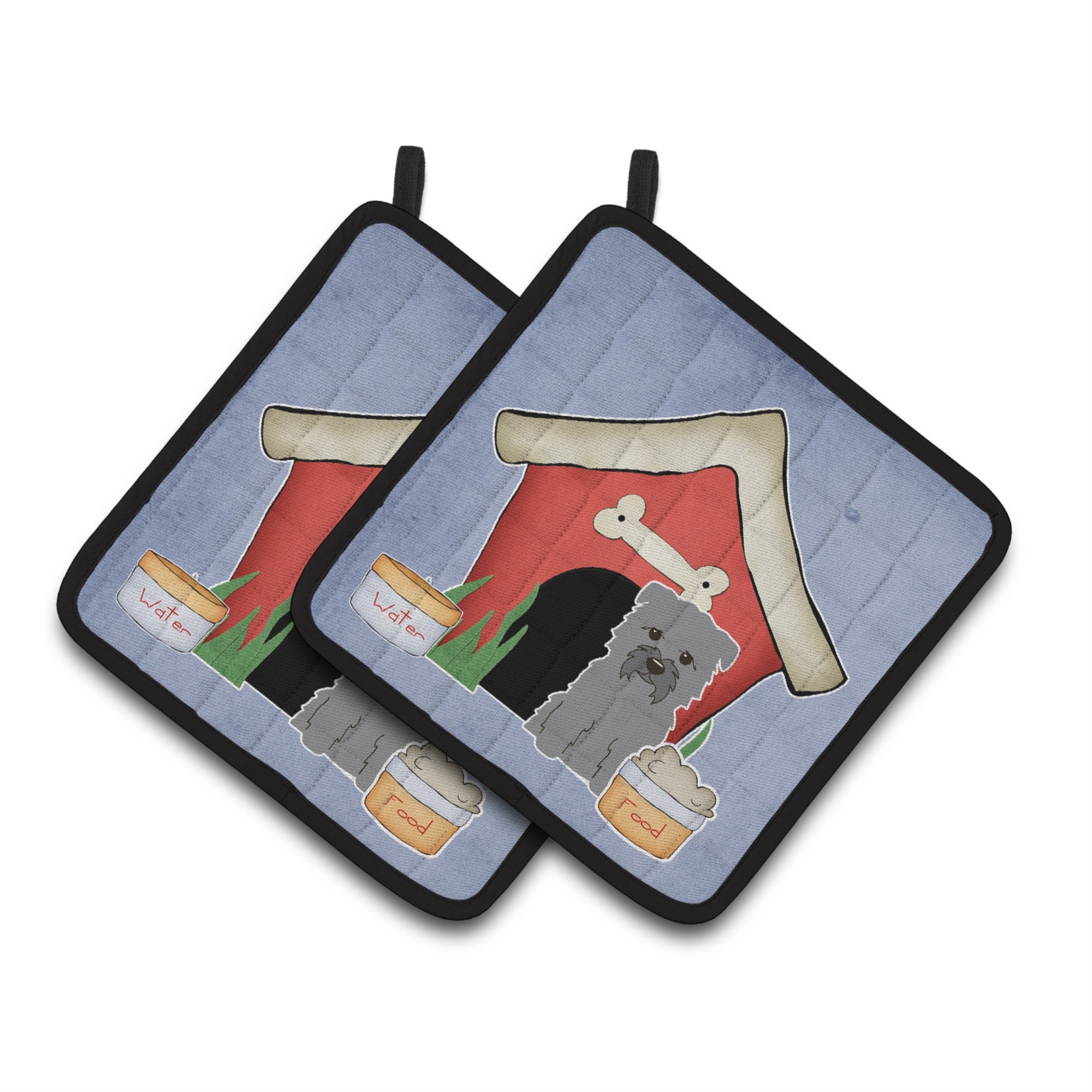 'Caroline'S Treasures Dog House Collection Glen Of Imal Grey Pair Of Pot Holders Bb2813Pthd, 7.5Hx7.5W, Multicolor''