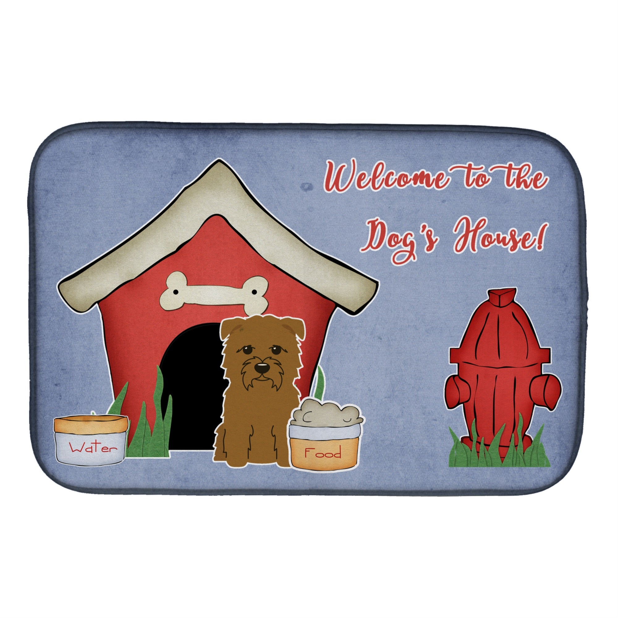 'Caroline'S Treasures Dog House Collection Glen Of Imal Tan Dish Drying Mat, 14'''' X 21''''''