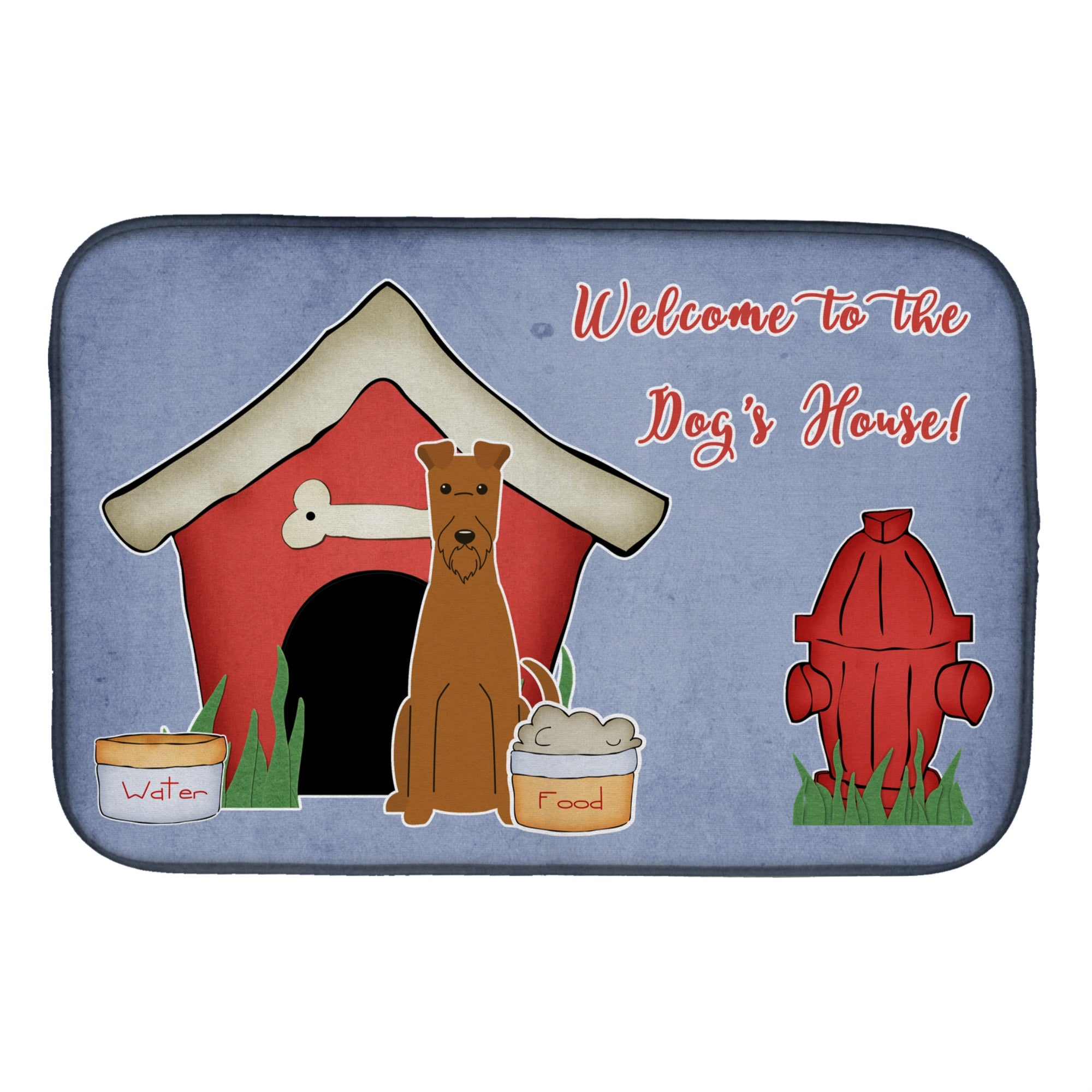'Caroline'S Treasures Dog House Collection Irish Terrier Dish Drying Mat, 14'''' X 21''''''