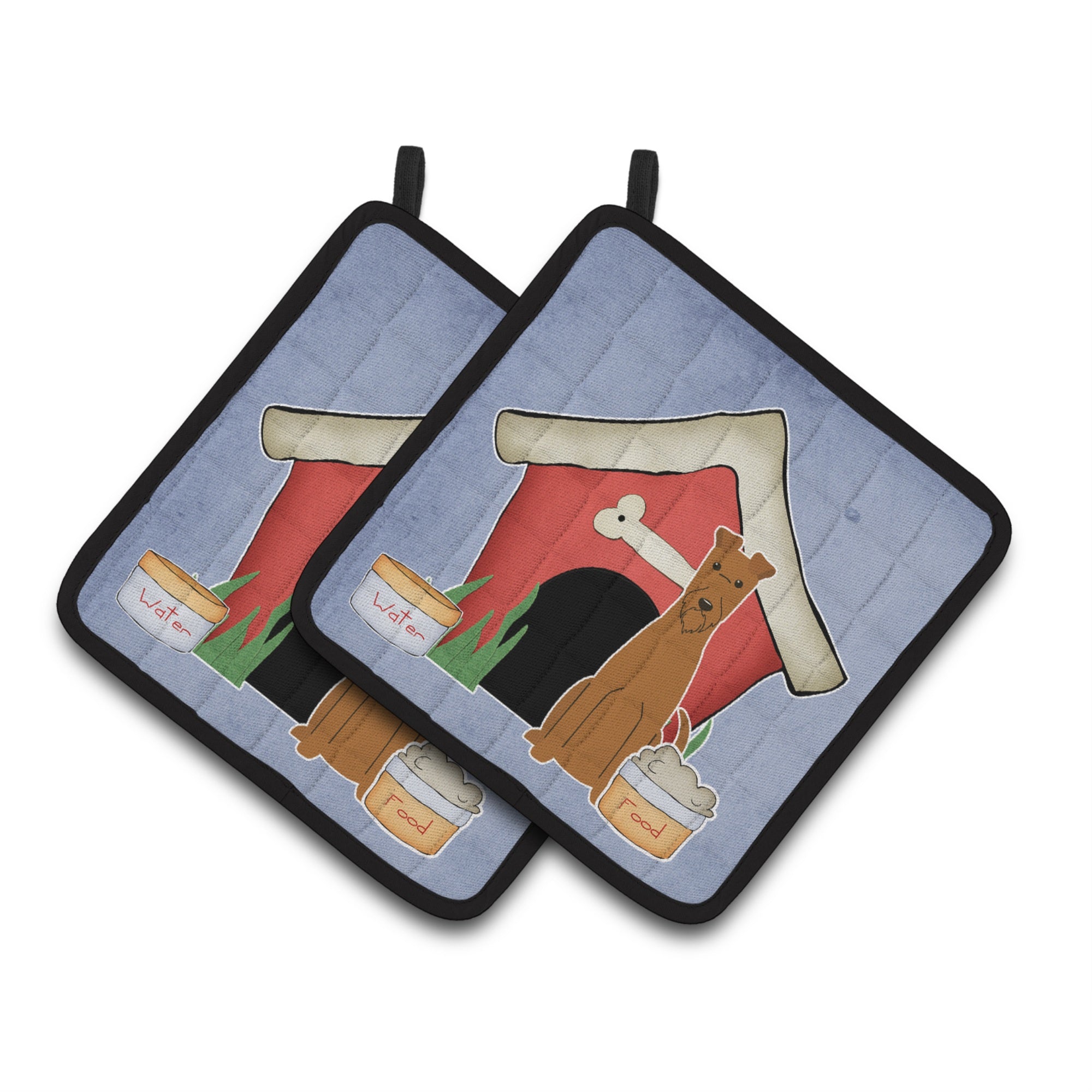 'Caroline'S Treasures Dog House Collection Irish Terrier Pair Of Pot Holders Bb2816Pthd, 7.5Hx7.5W, Multicolor''