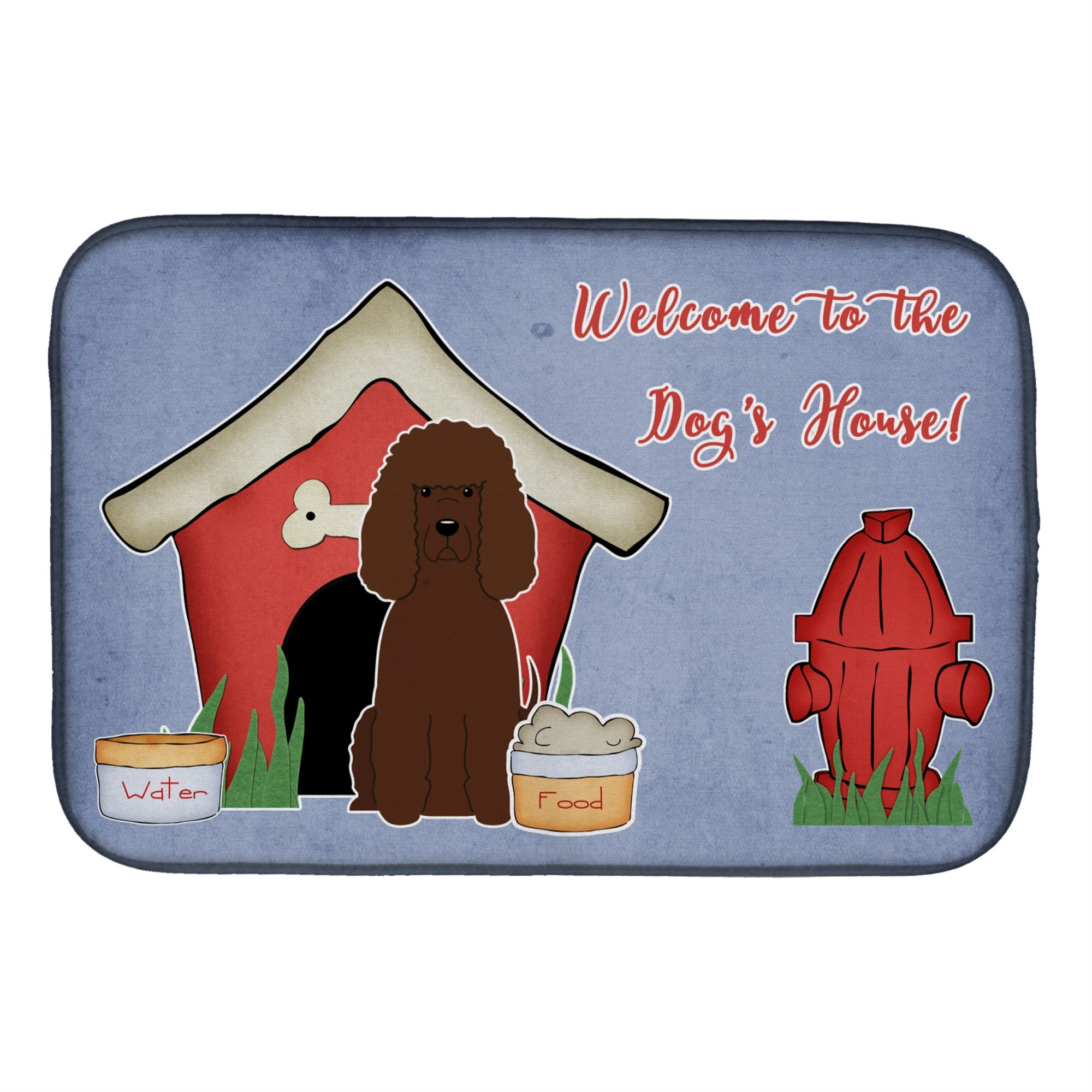 'Caroline'S Treasures Dog House Collection Irish Water Spaniel Dish Drying Mat, 14'''' X 21''''''