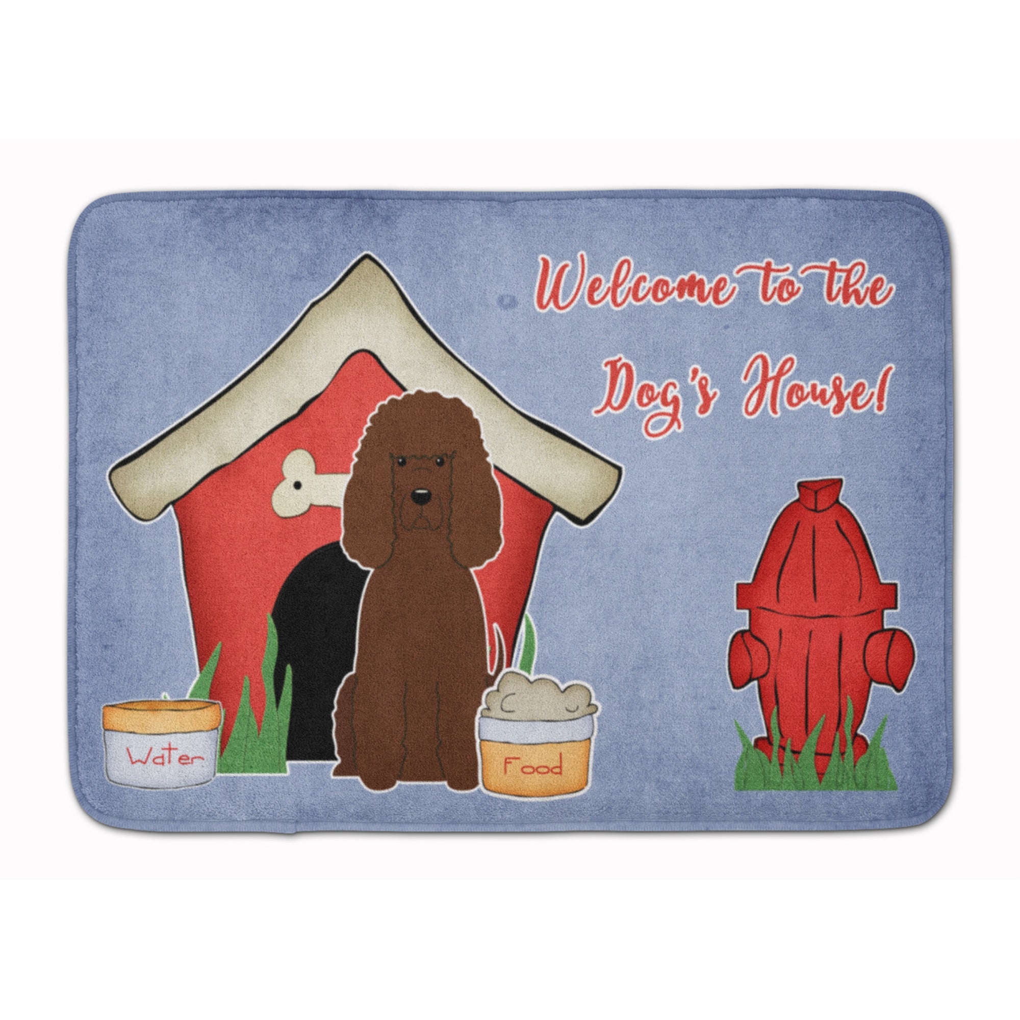 'Caroline'S Treasures Dog House Irish Water Spaniel Floor Mat, 19'''' X 27'''', Multicolor''