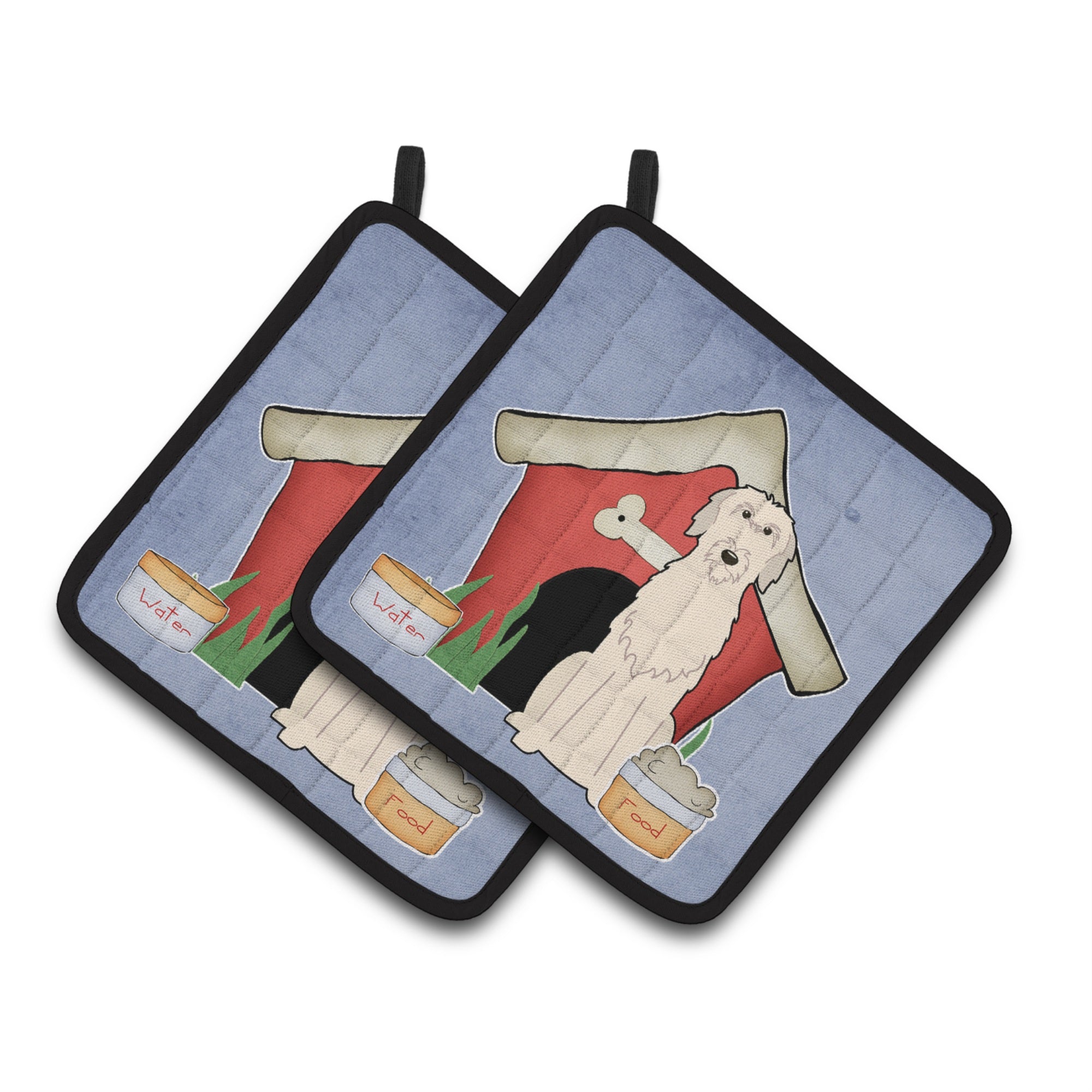 'Caroline'S Treasures Dog House Collection Irish Wolfhound Pair Of Pot Holders Bb2819Pthd, 7.5Hx7.5W, Multicolor''