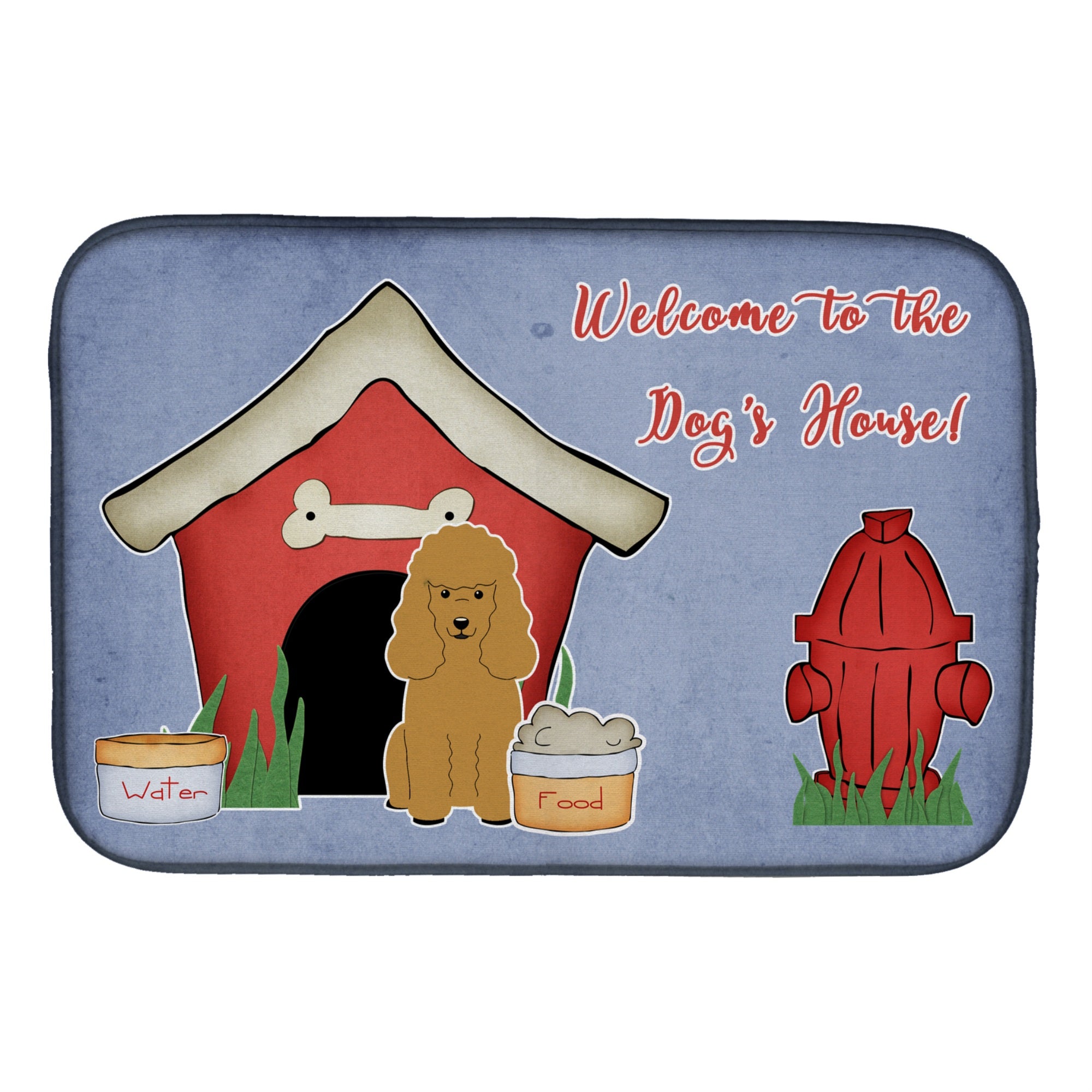 'Caroline'S Treasures Dog House Collection Poodle Tan Dish Drying Mat, 14'''' X 21''''''