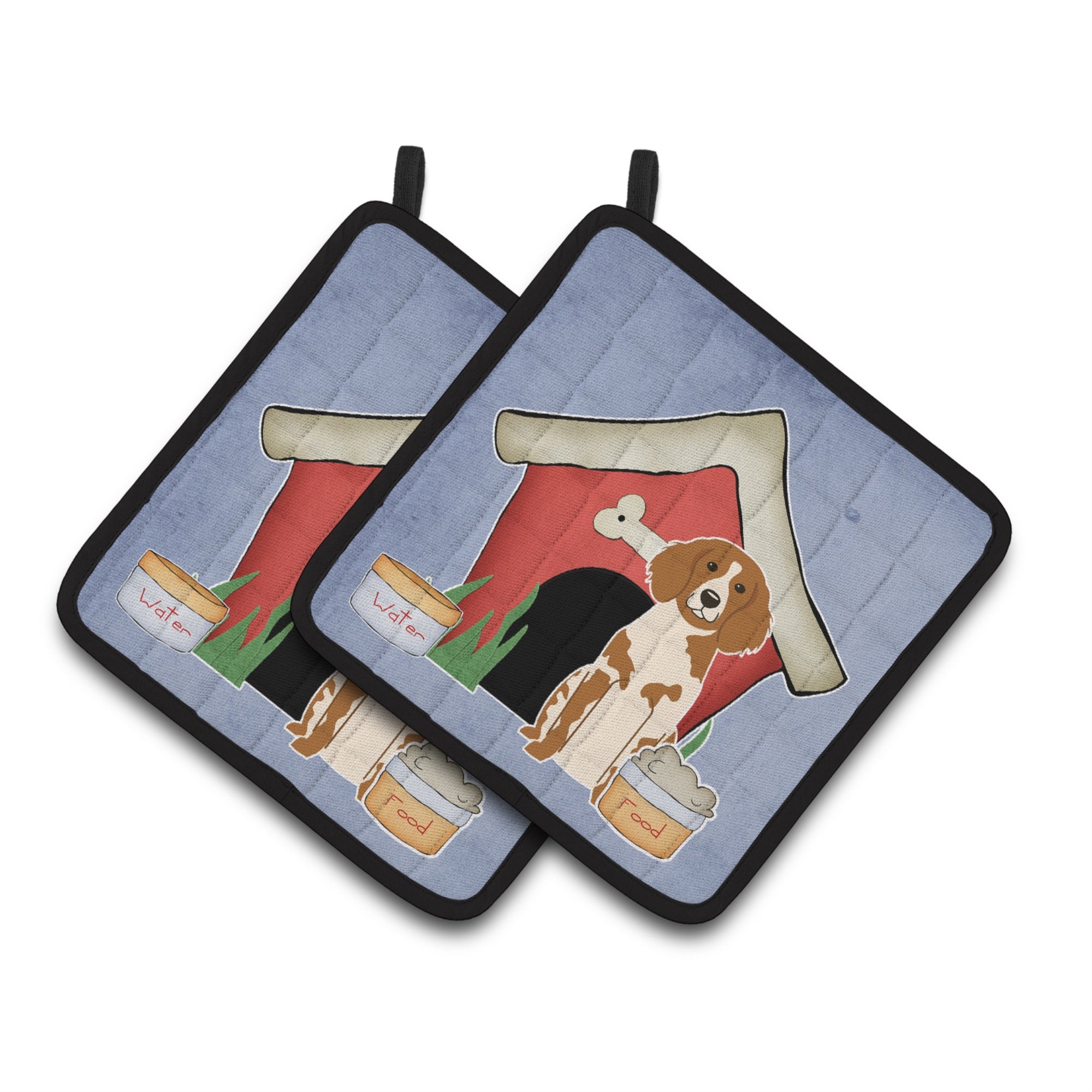 'Caroline'S Treasures Dog House Collection Brittany Spaniel Pair Of Pot Holders Bb2826Pthd, 7.5Hx7.5W, Multicolor''