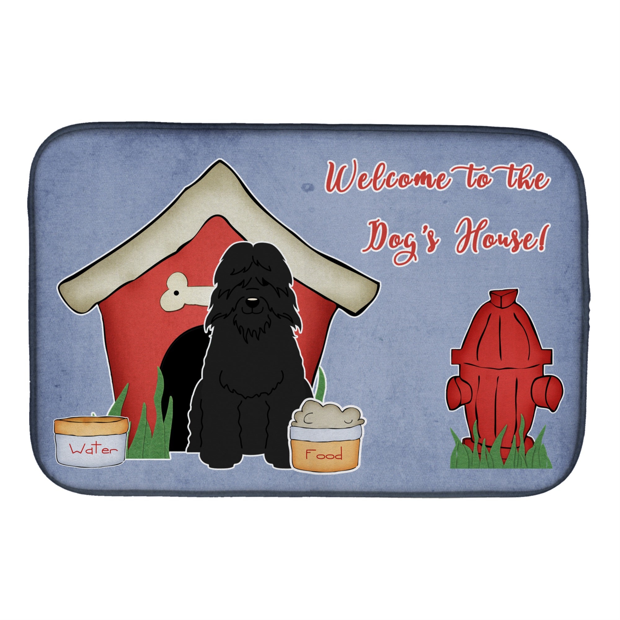 'Caroline'S Treasures Bb2828Ddm Dish Drying Mat, 14'''' X 21'''', Dog House''