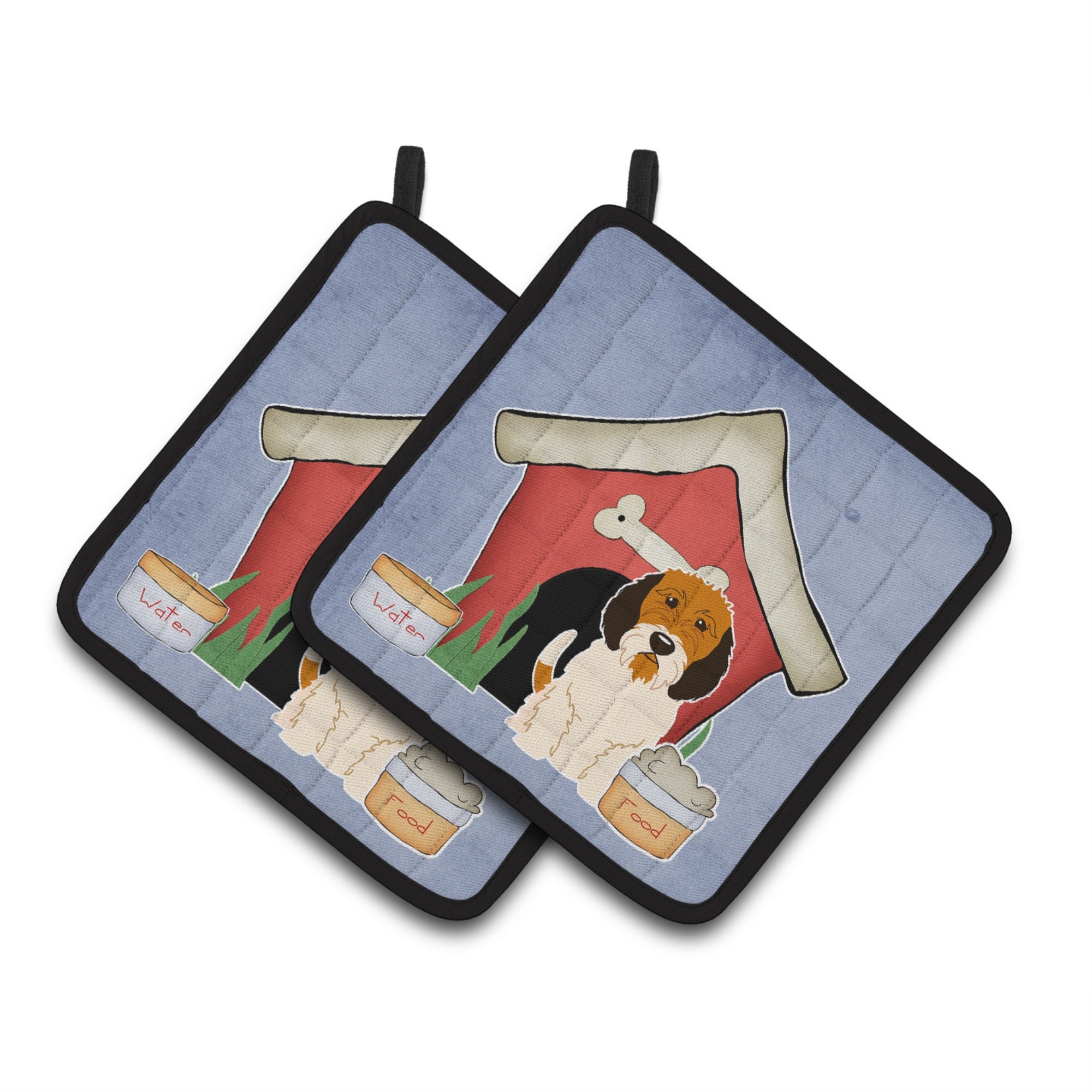 'Caroline'S Treasures Dog House Collection Petit Basset Griffon Veenden Pair Of Pot Holders Bb2833Pthd, 7.5Hx7.5W, Multicolor''