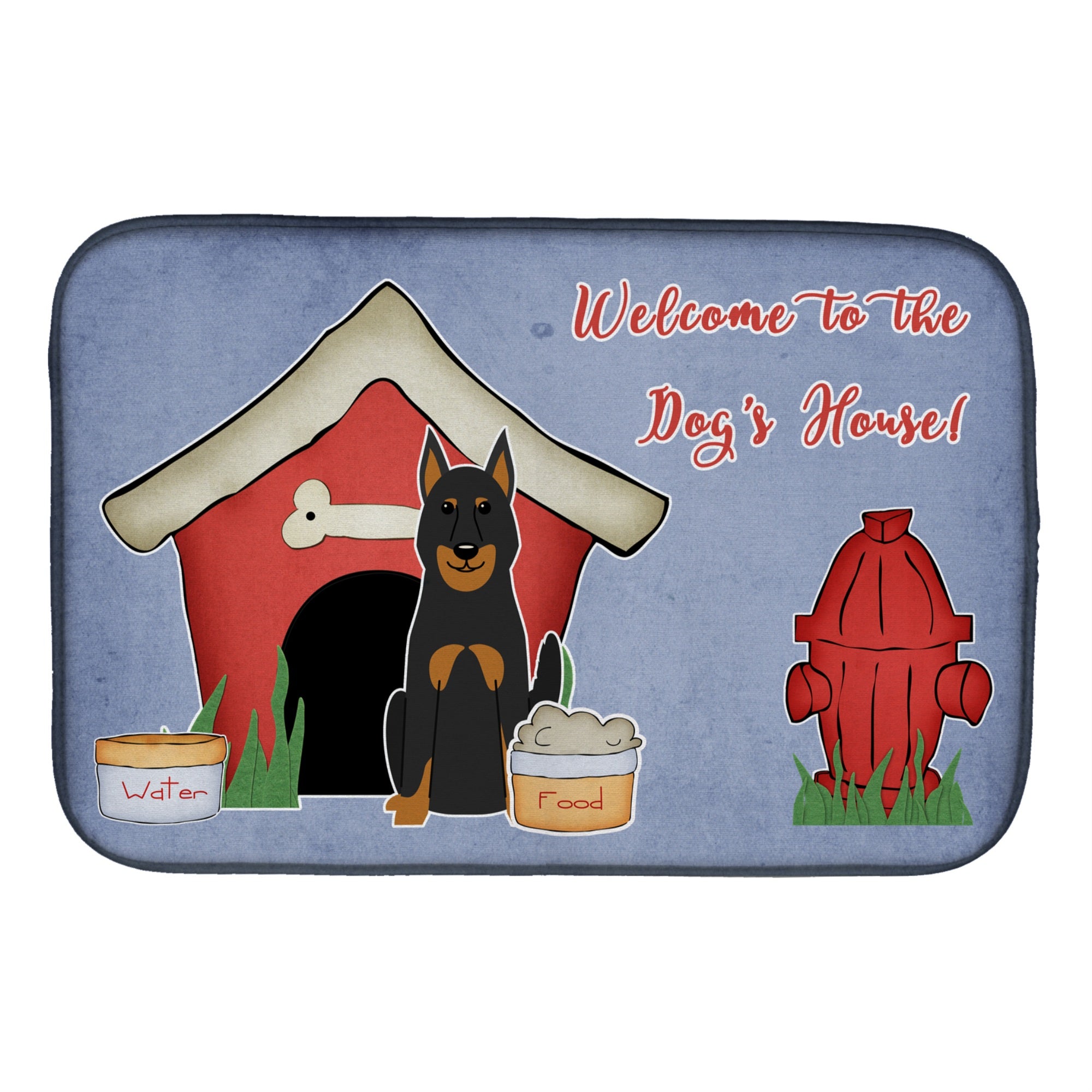 'Caroline'S Treasures Bb2834Ddm Dish Drying Mat, 14'''' X 21'''', Dog House''