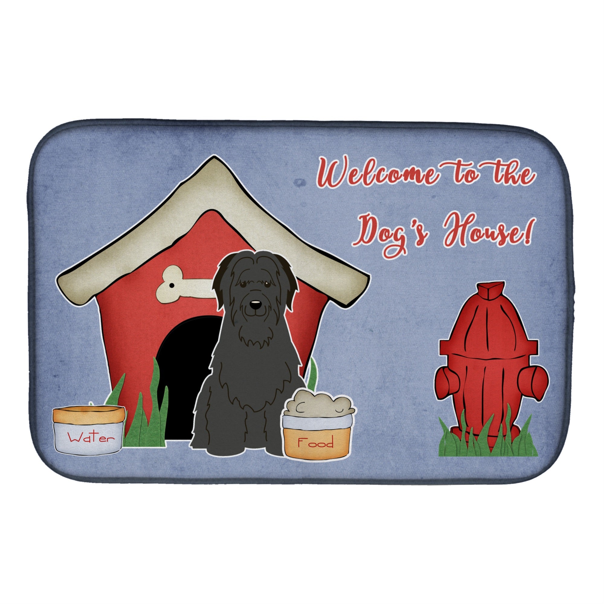 'Caroline'S Treasures Dog House Collection Briard Black Dish Drying Mat, 14'''' X 21''''''