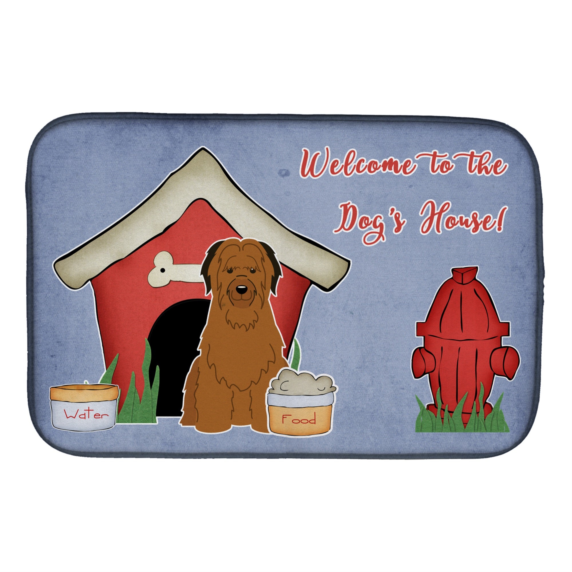 'Caroline'S Treasures Dog House Collection Briar Brown Dish Drying Mat, 14 X 21''