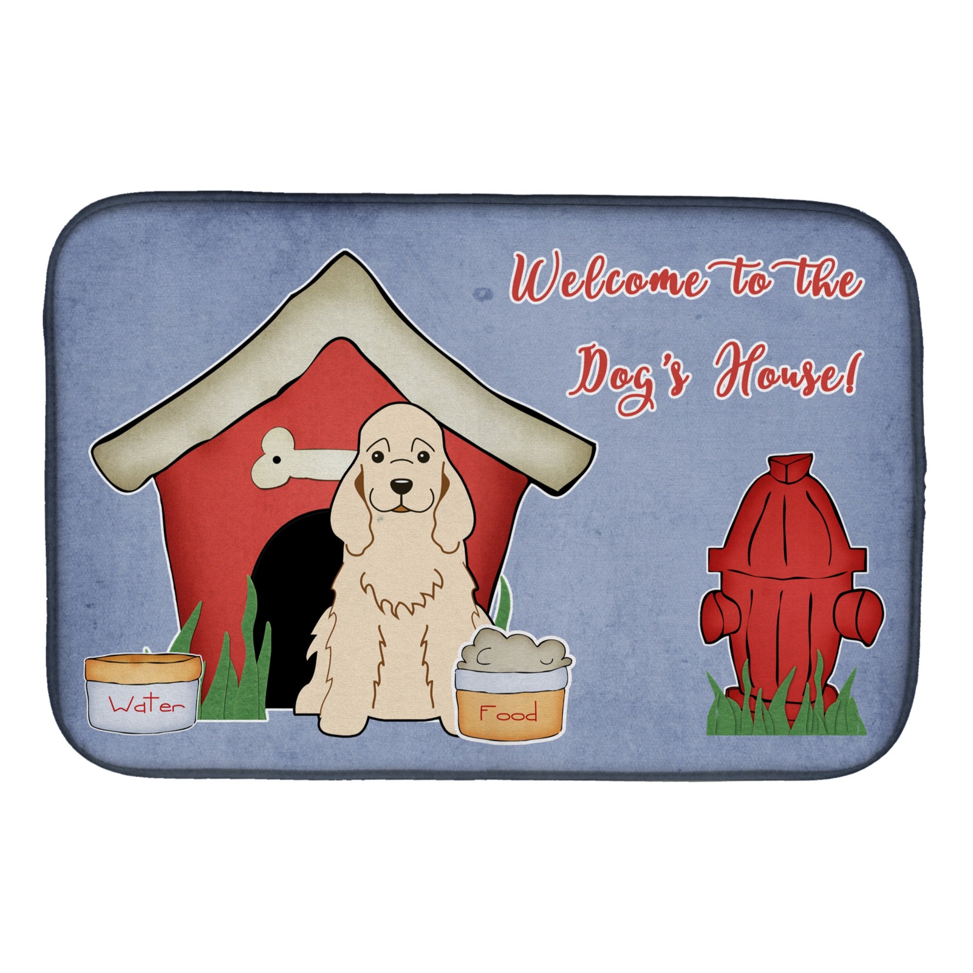 'Caroline'S Treasures Dog House Collection Cocker Spaniel Buff Dish Drying Mat, 14'''' X 21''''''