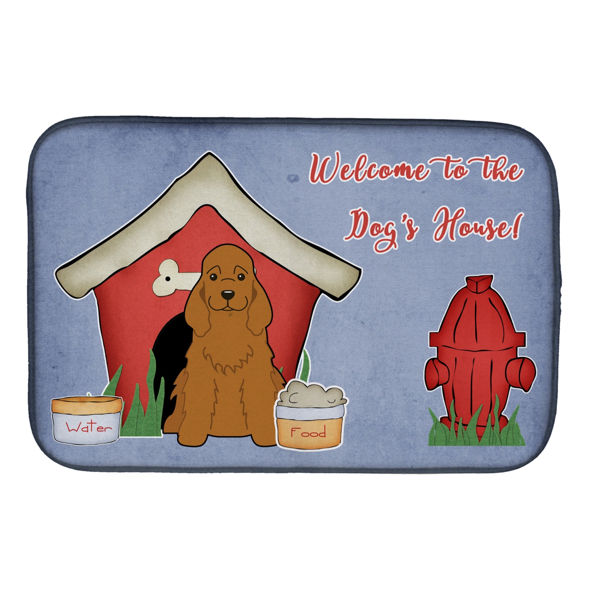 'Caroline'S Treasures Dog House Collection Cocker Spaniel Red Dish Drying Mat, 14'''' X 21''''''