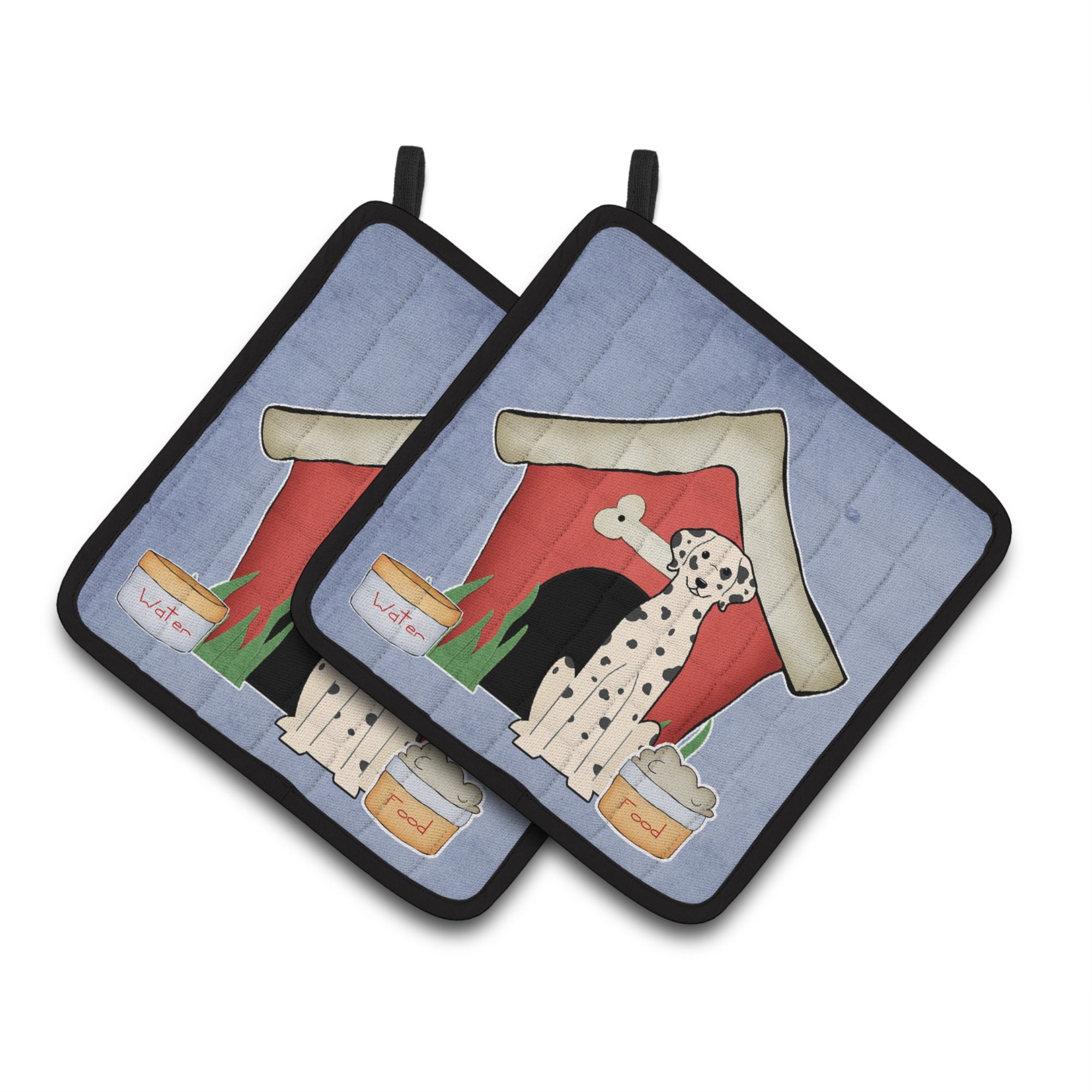 'Caroline'S Treasures Dog House Collection Dalmatian Pair Of Pot Holders Bb2851Pthd, 7.5Hx7.5W, Multicolor''