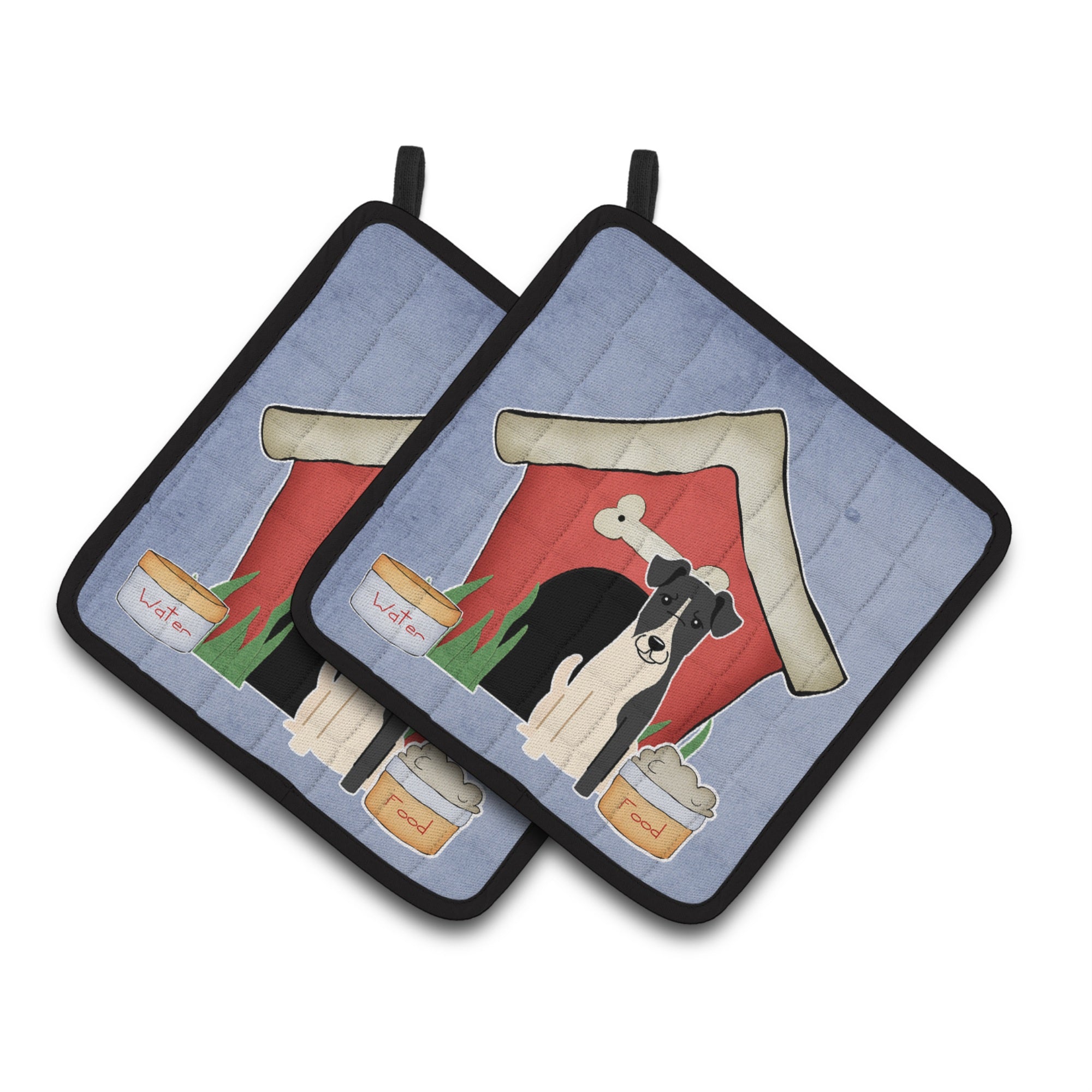 'Caroline'S Treasures Dog House Collection Smooth Fox Terrier Pair Of Pot Holders Bb2852Pthd, 7.5Hx7.5W, Multicolor''