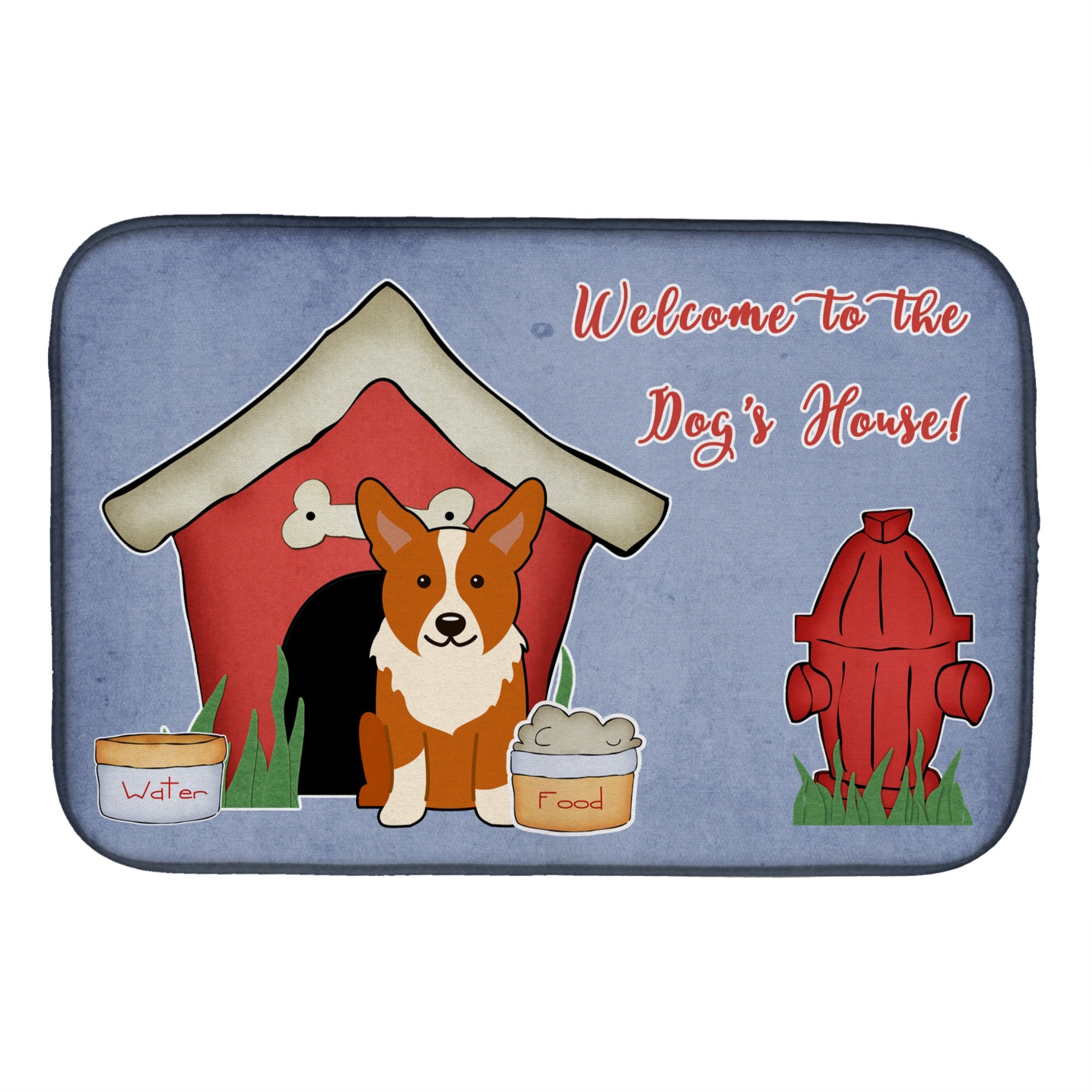 'Caroline'S Treasures Bb2854Ddm Dish Drying Mat, 14 X 21, Dog House''