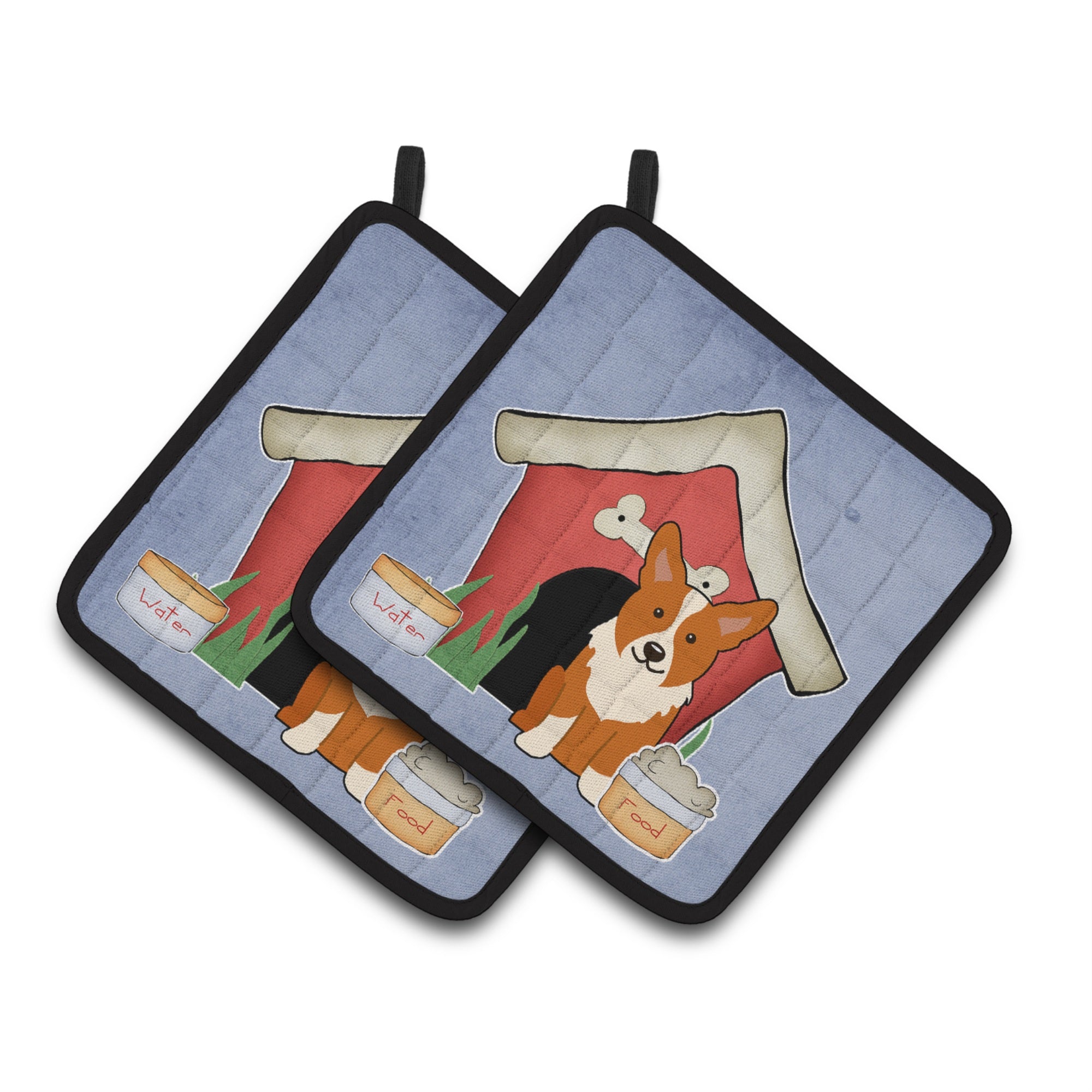 'Caroline'S Treasures Dog House Collection Corgi Pair Of Pot Holders Bb2854Pthd, 7.5Hx7.5W, Multicolor''