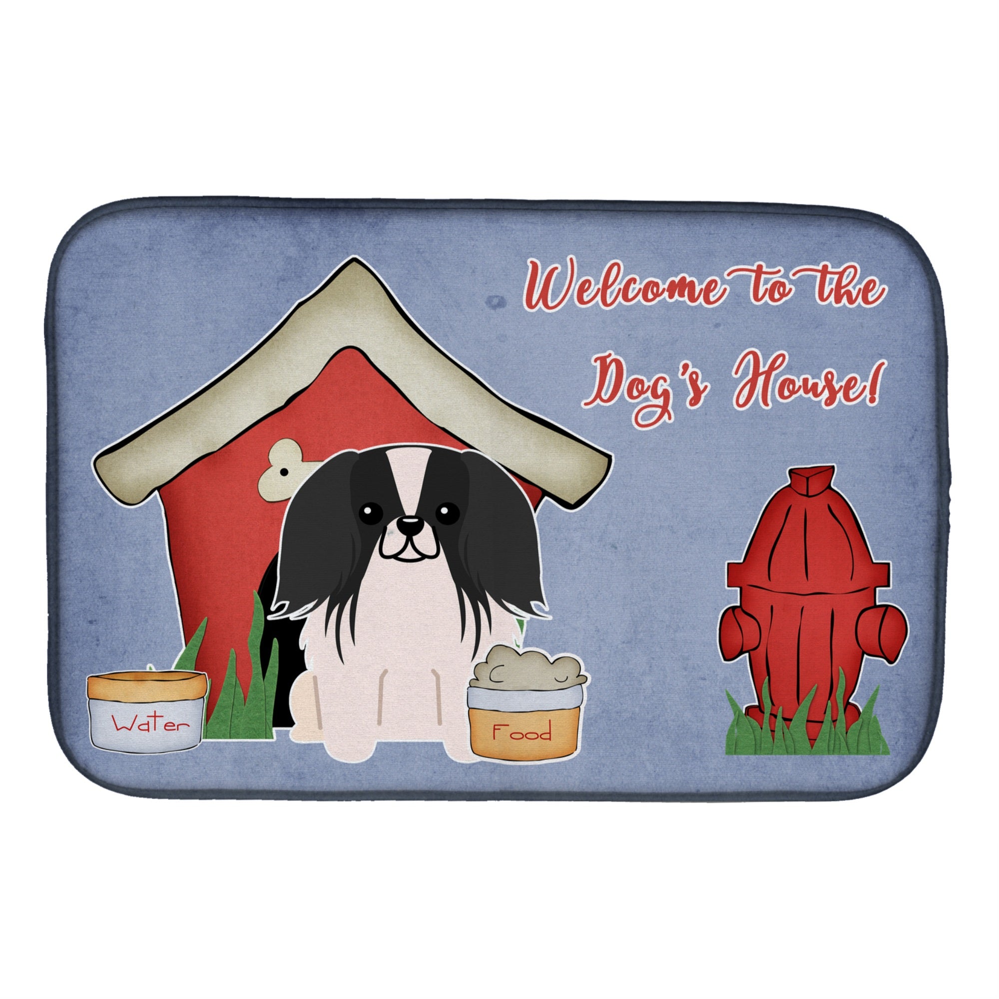 'Caroline'S Treasures Dog House Collection Pekingese Black White Dish Drying Mat, 14 X 21''