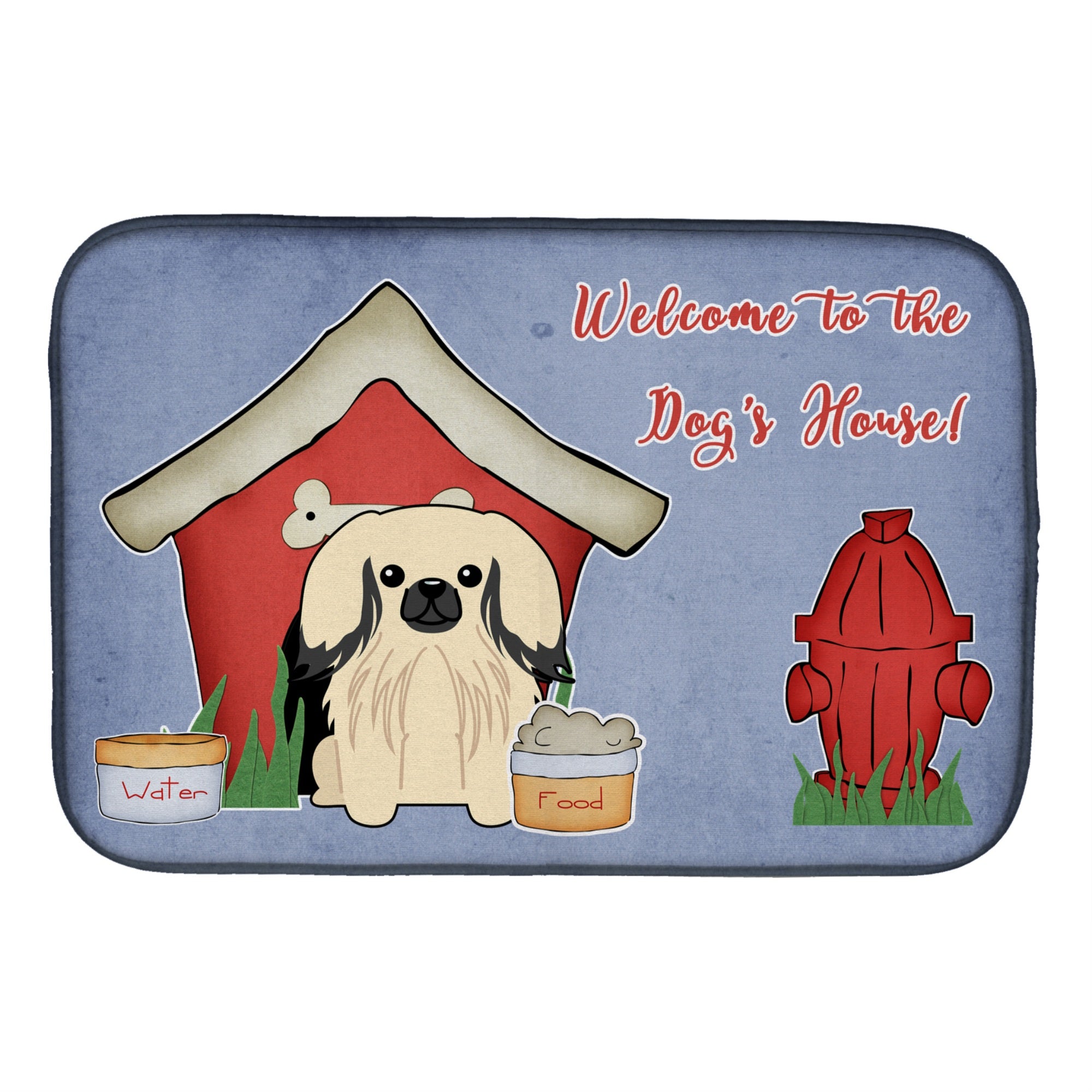 'Caroline'S Treasures Dog House Collection Pekingese Cream Dish Drying Mat, 14'''' X 21''''''