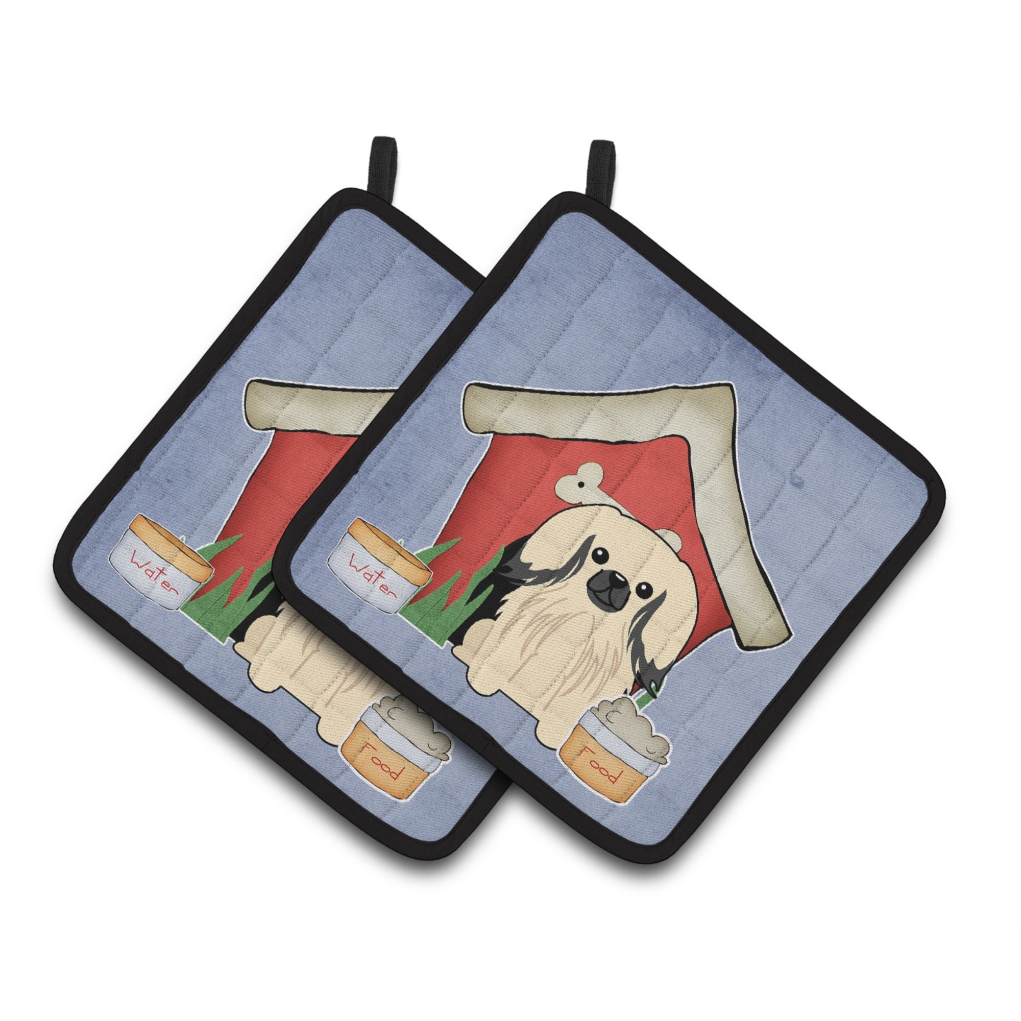 'Caroline'S Treasures Dog House Collection Pekingnese Cream Pair Of Pot Holders Bb2860Pthd, 7.5Hx7.5W, Multicolor''