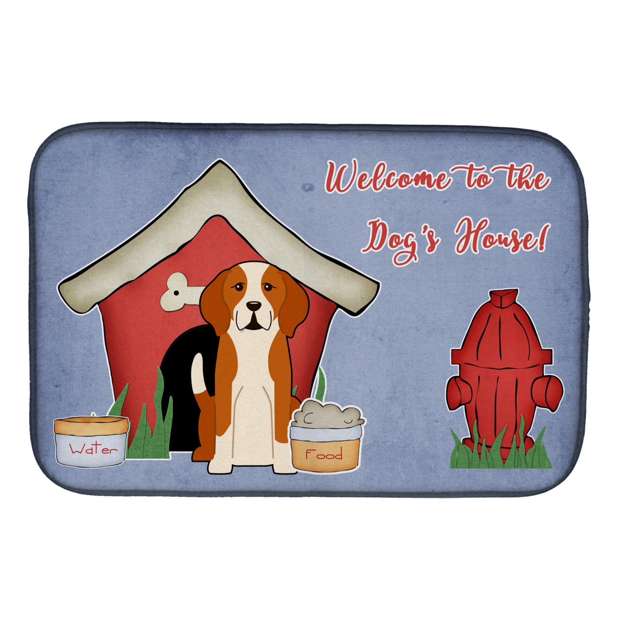 'Caroline'S Treasures Bb2864Ddm Dish Drying Mat, 14 X 21, Dog House''