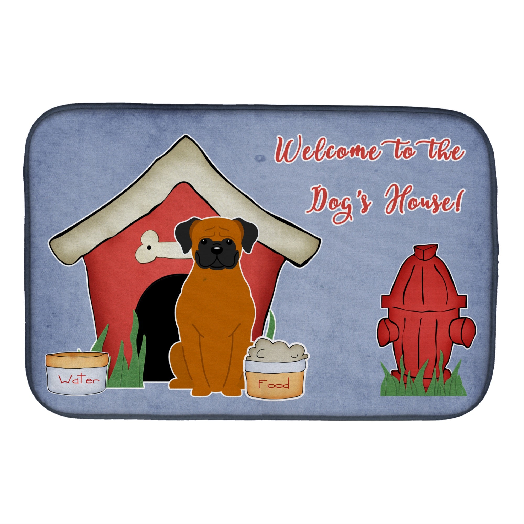 'Caroline'S Treasures Bb2869Ddm Dish Drying Mat, 14 X 21, Dog House''