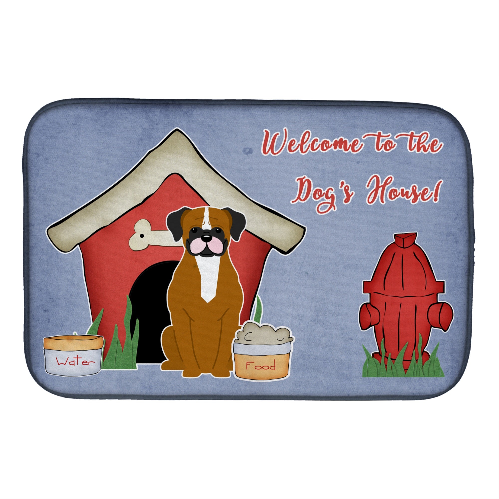 'Caroline'S Treasures Dog House Collection Flashy Fawn Boxer Dish Drying Mat, 14 X 21''
