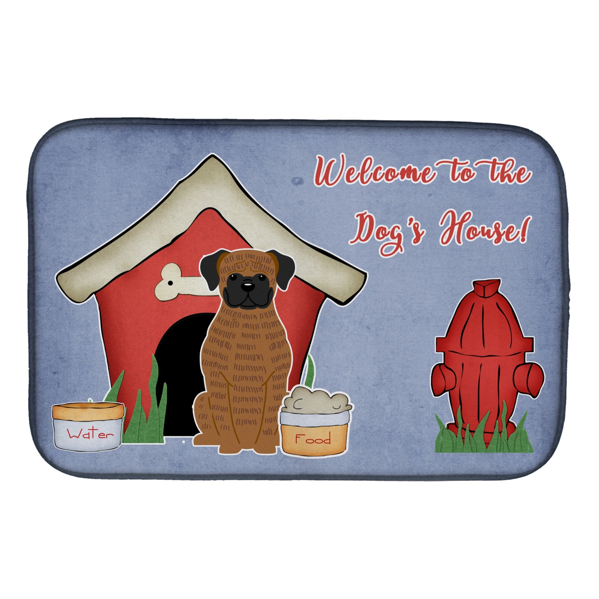 'Caroline'S Treasures Dog House Collection Brindle Boxer Dish Drying Mat, 14 X 21''