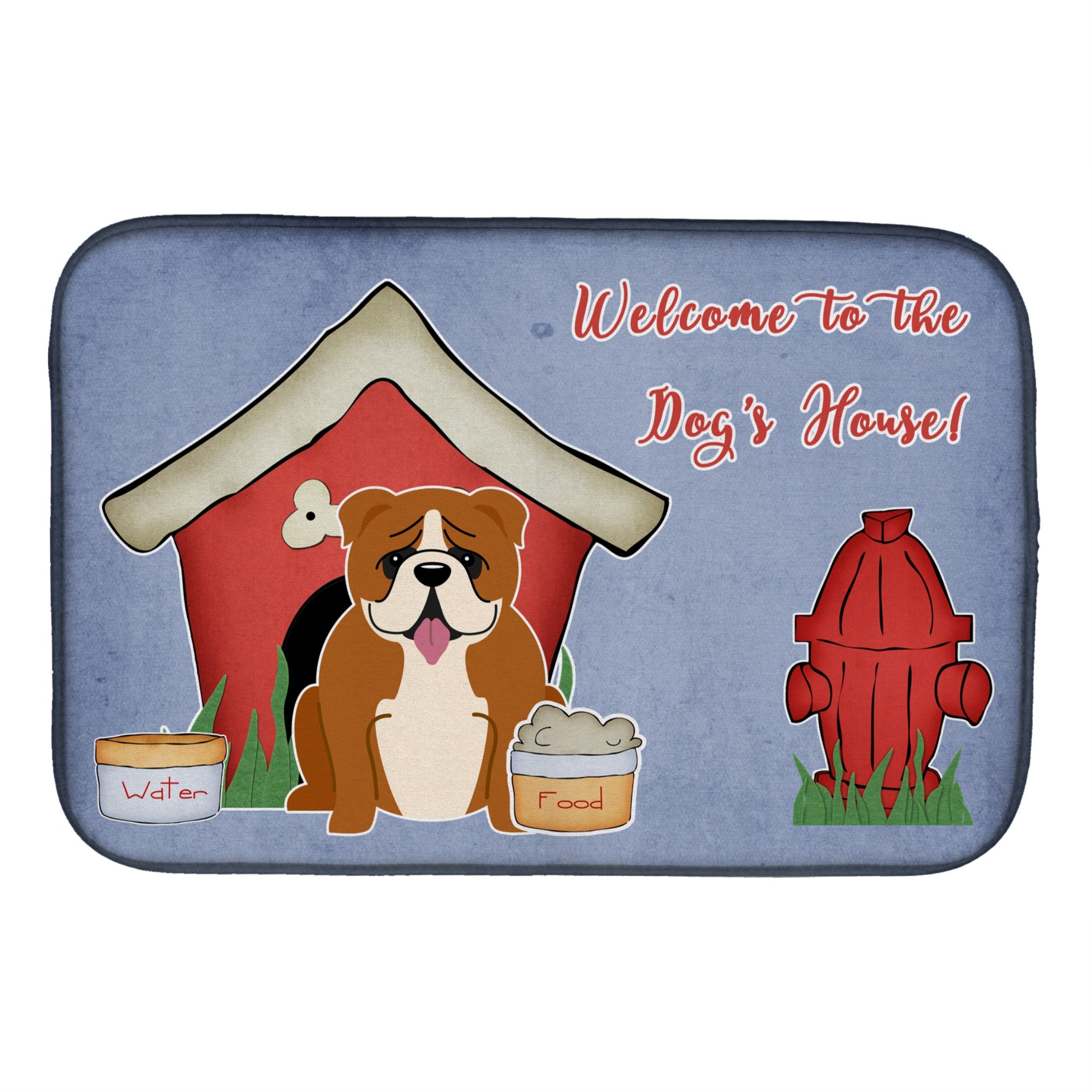 'Caroline'S Treasures Bb2874Ddm Dish Drying Mat, 14'''' X 21'''', Dog House''
